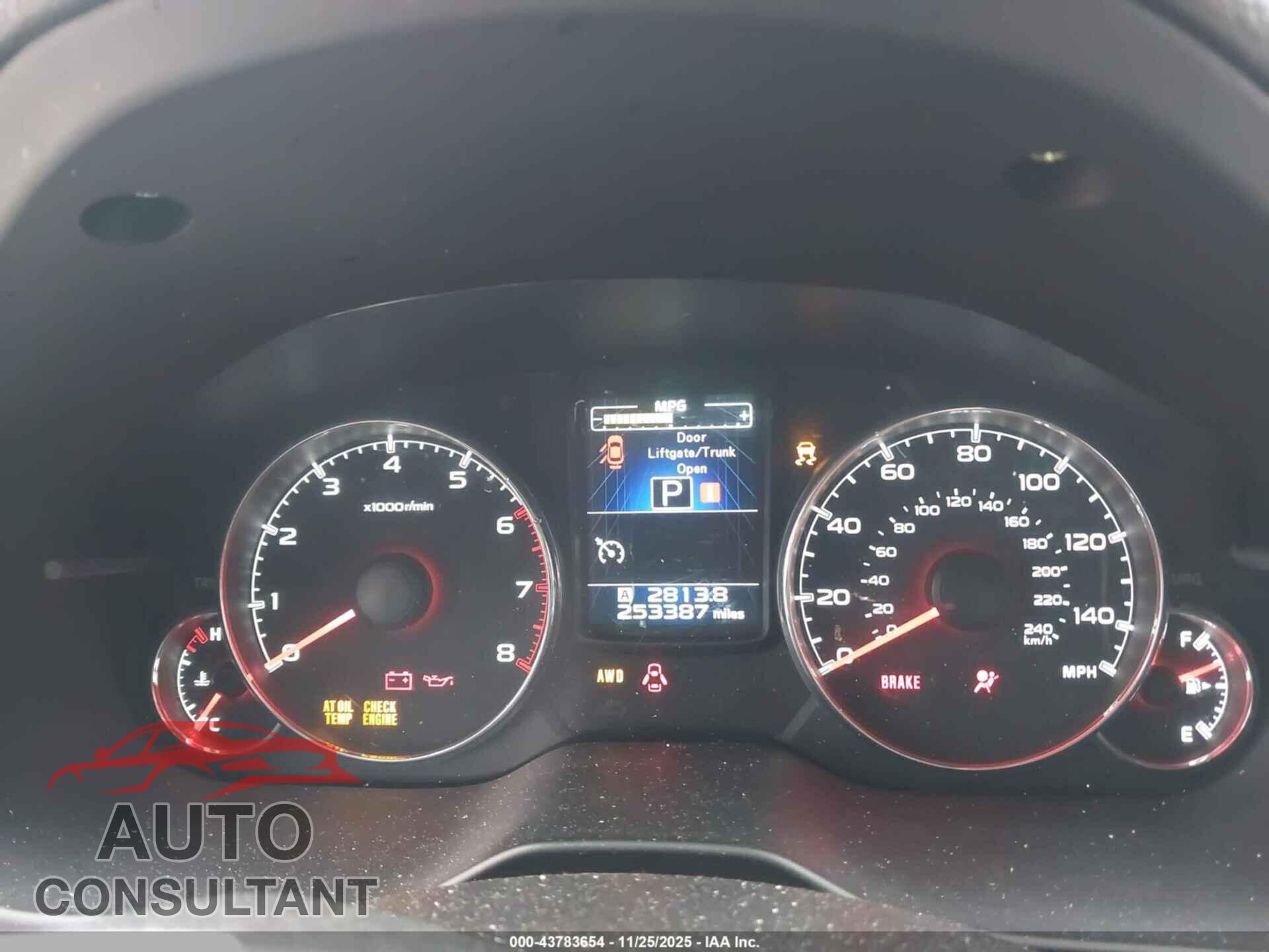 SUBARU OUTBACK 2014 - 4S4BRBLC2E3228213