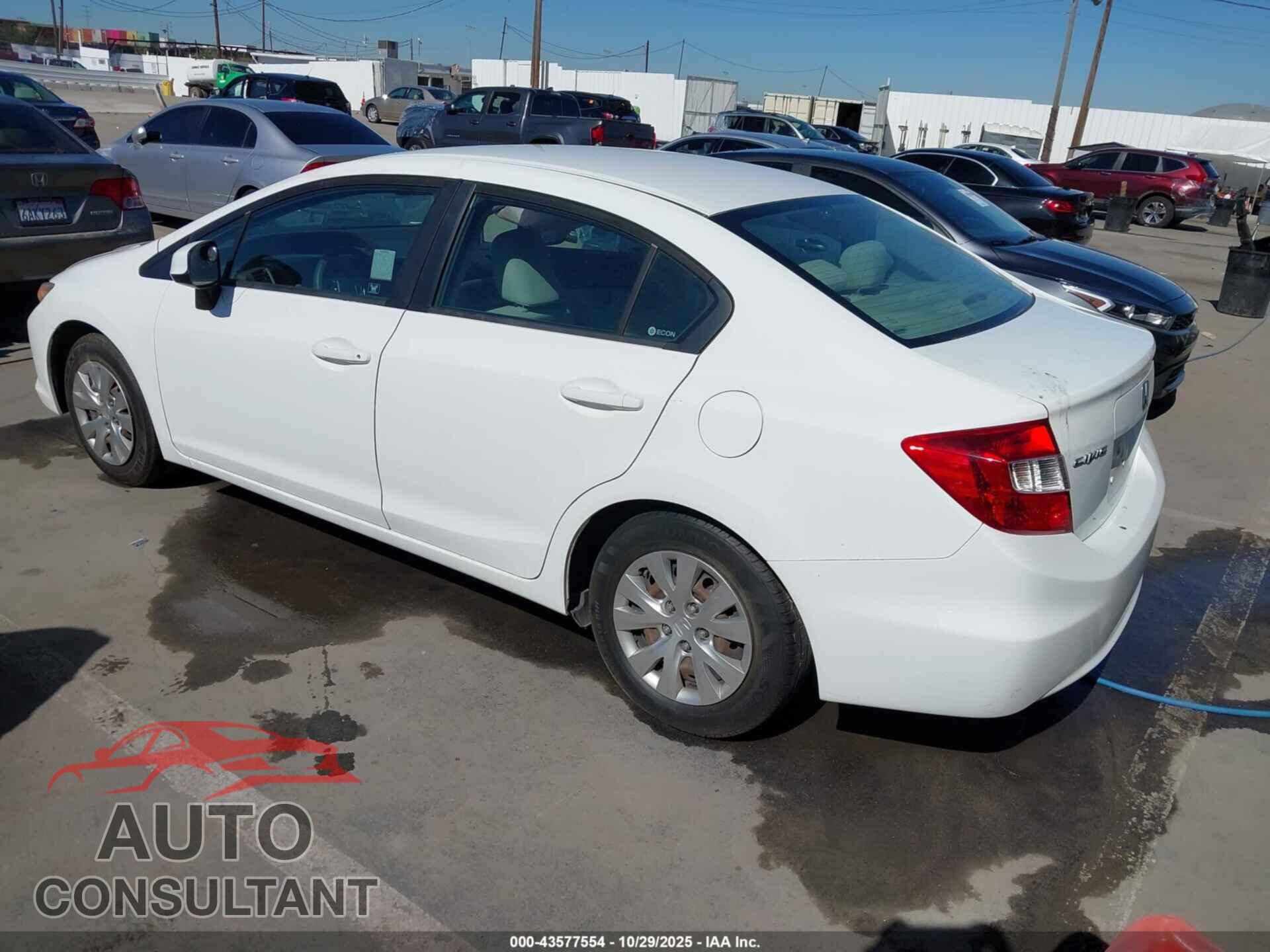 HONDA CIVIC 2012 - 19XFB2F53CE392003