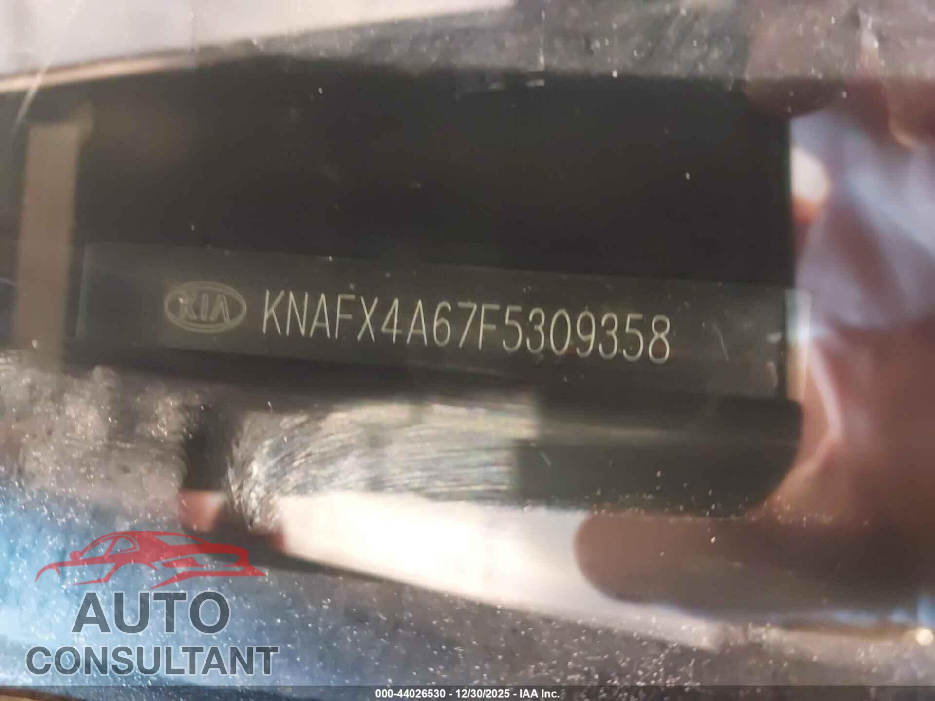 KIA FORTE 2015 - KNAFX4A67F5309358