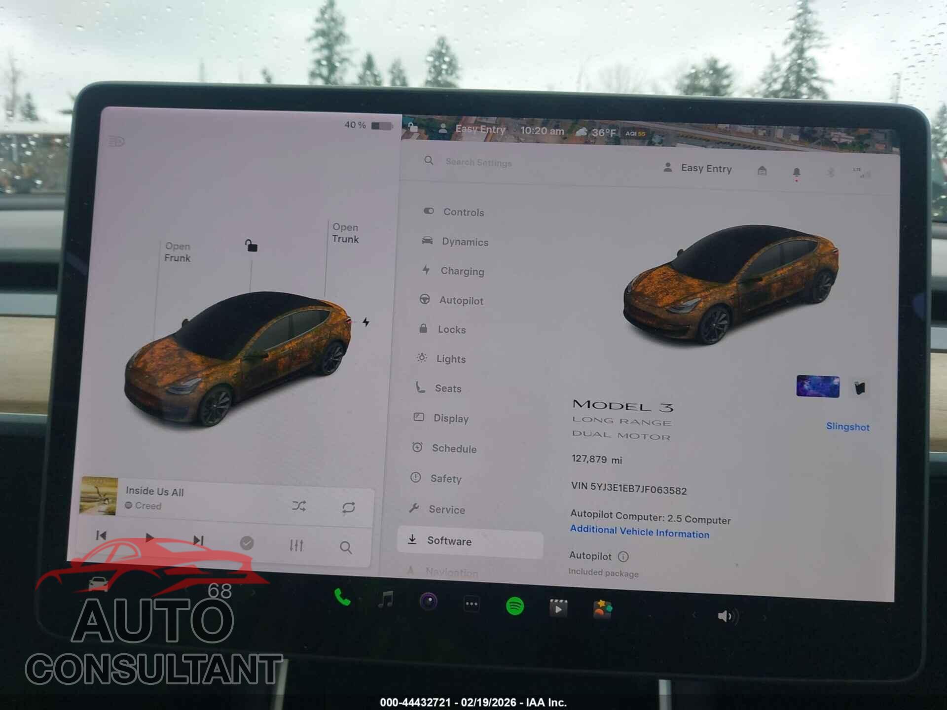 TESLA MODEL 3 2018 - 5YJ3E1EB7JF063582