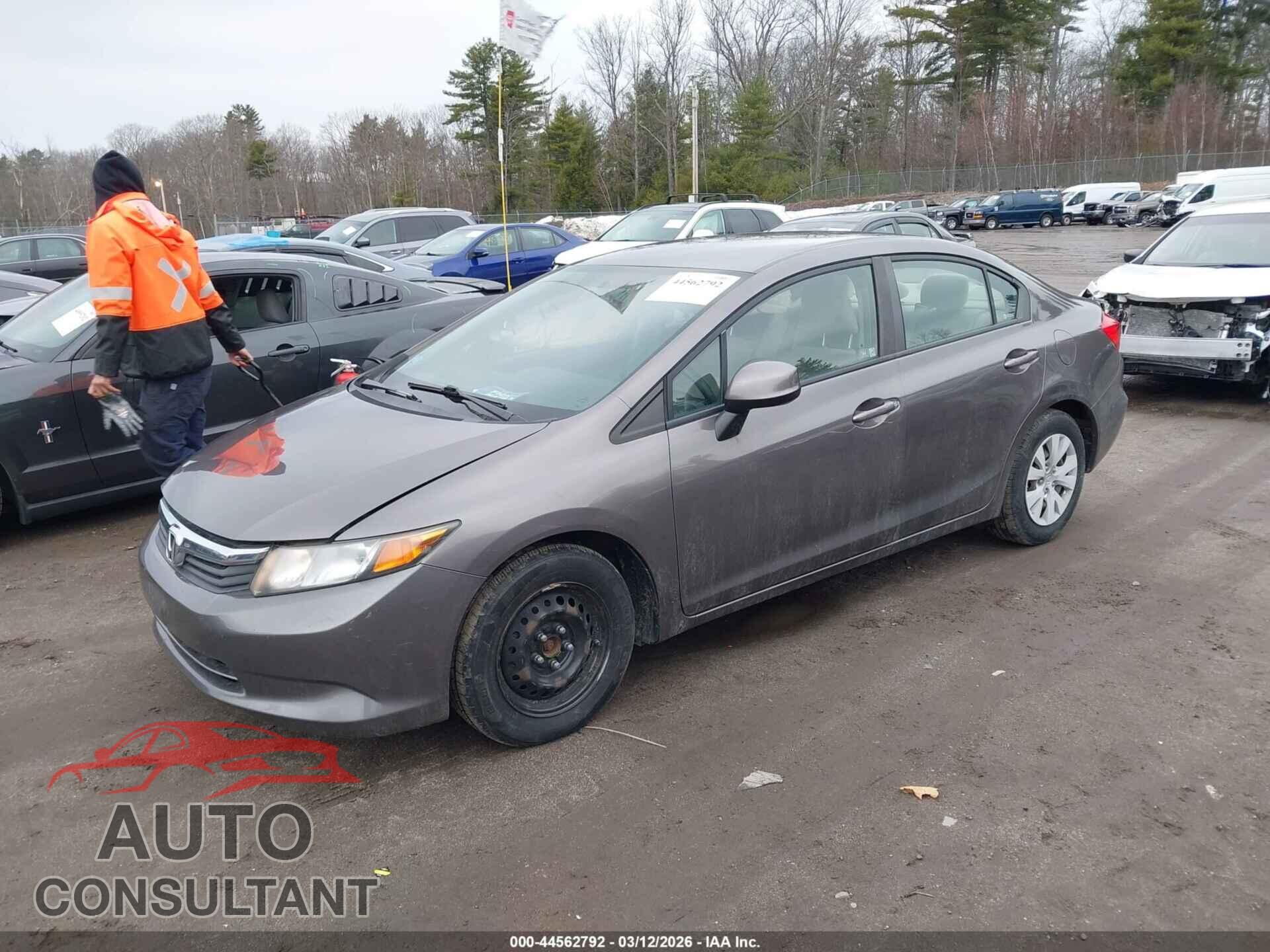 HONDA CIVIC 2012 - 19XFB2F50CE092838