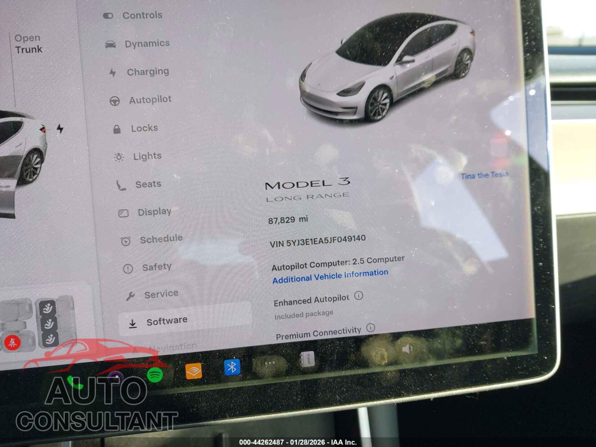 TESLA MODEL 3 2018 - 5YJ3E1EA5JF049140