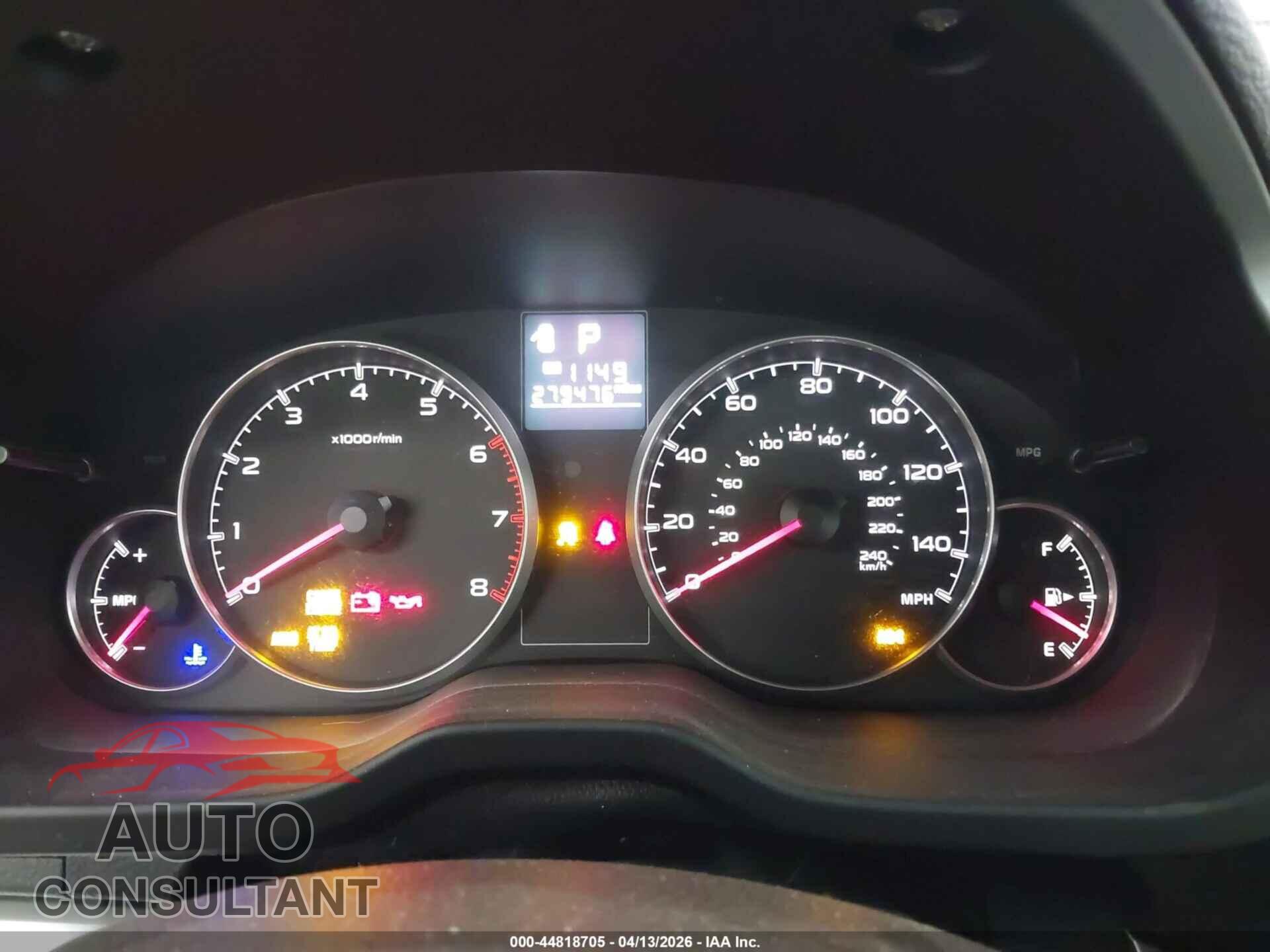 SUBARU OUTBACK 2014 - 4S4BRBAC4E3207107