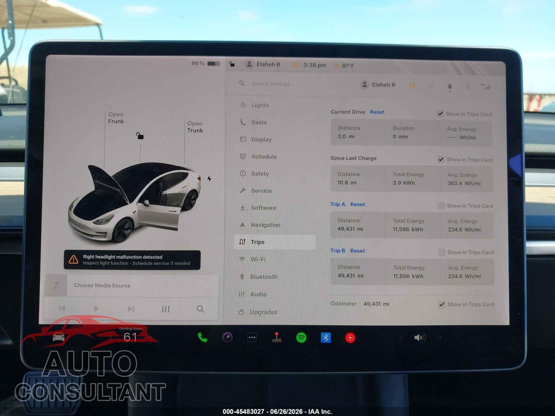 TESLA MODEL 3 2022 - 5YJ3E1EA2NF123751