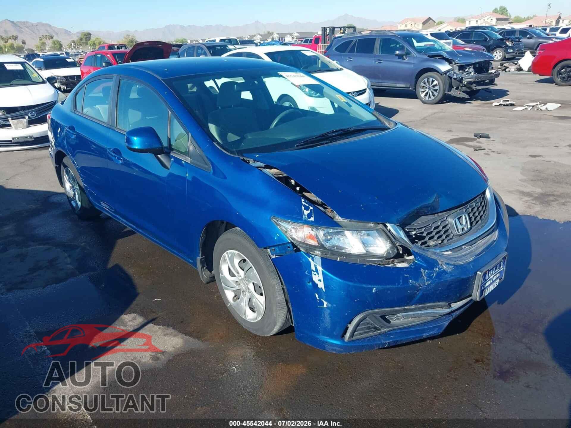 HONDA CIVIC 2013 - 2HGFB2F5XDH602619