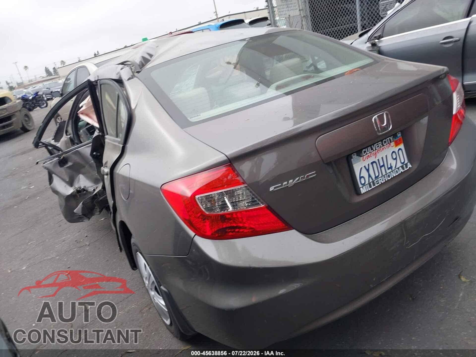 HONDA CIVIC 2012 - 19XFB2F58CE355853