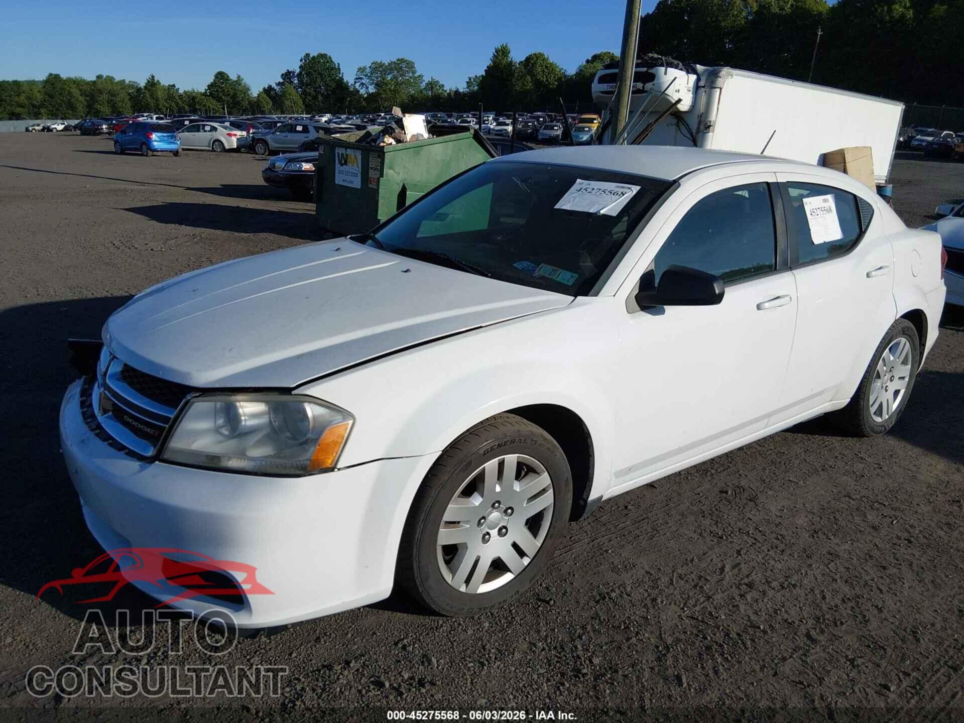 DODGE AVENGER 2013 - 1C3CDZAG9DN748664