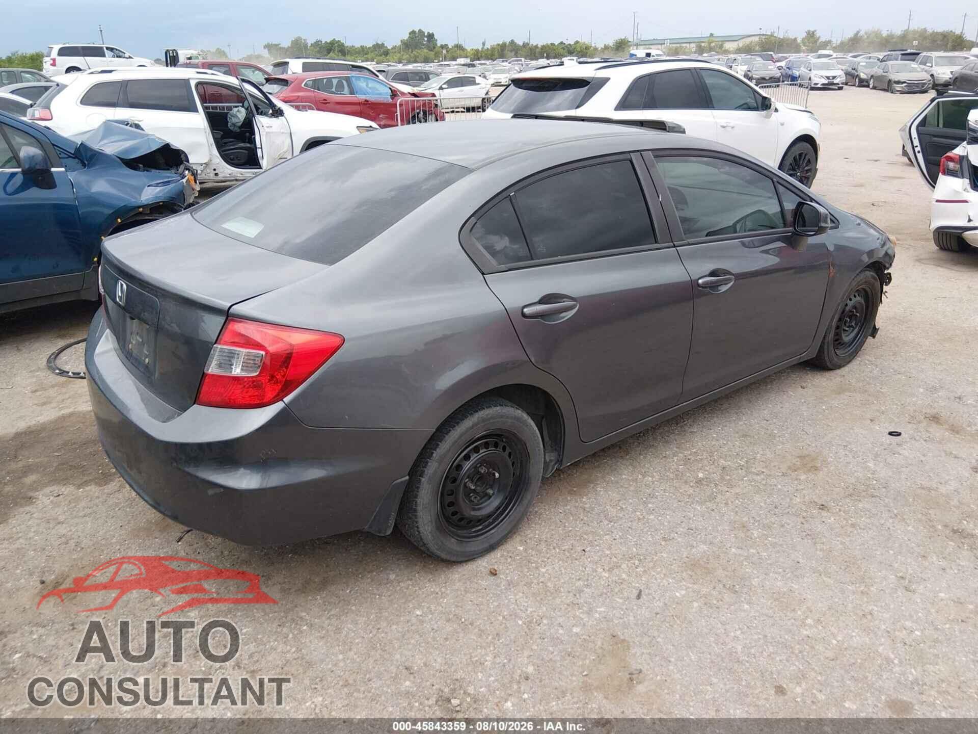 HONDA CIVIC 2012 - 19XFB2F87CE076727