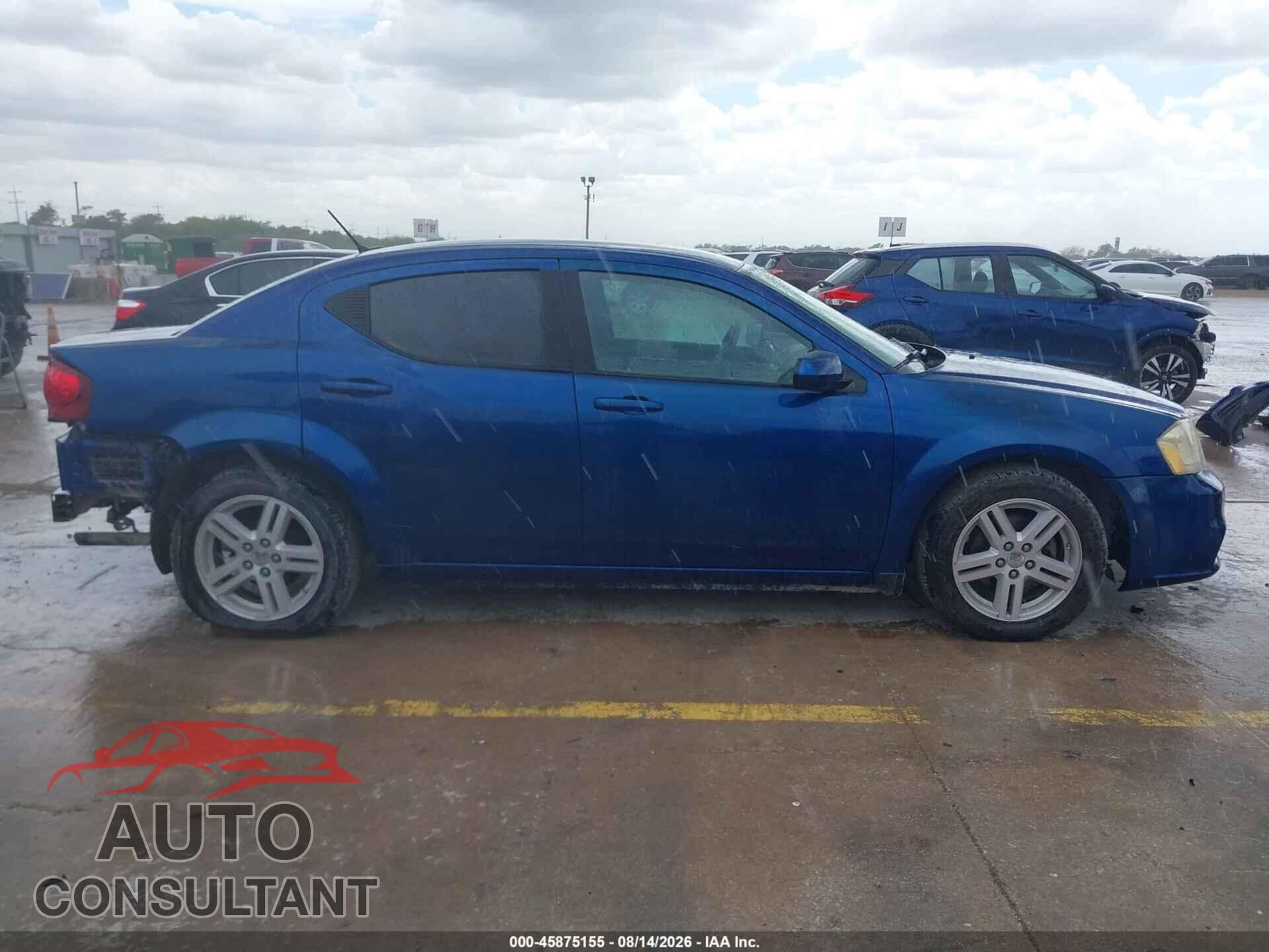 DODGE AVENGER 2012 - 1C3CDZCB7CN148662
