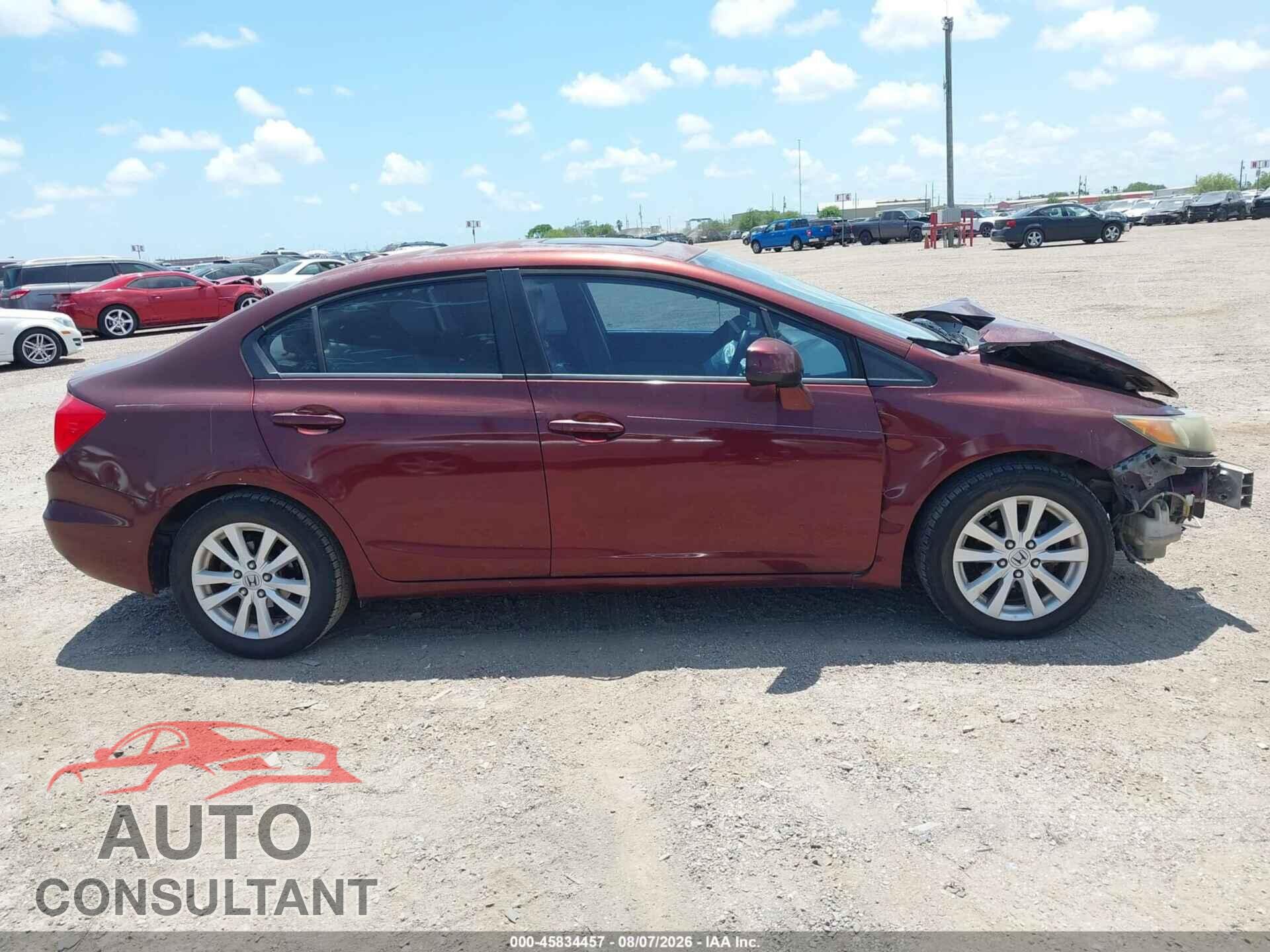HONDA CIVIC 2012 - 19XFB2F93CE045127
