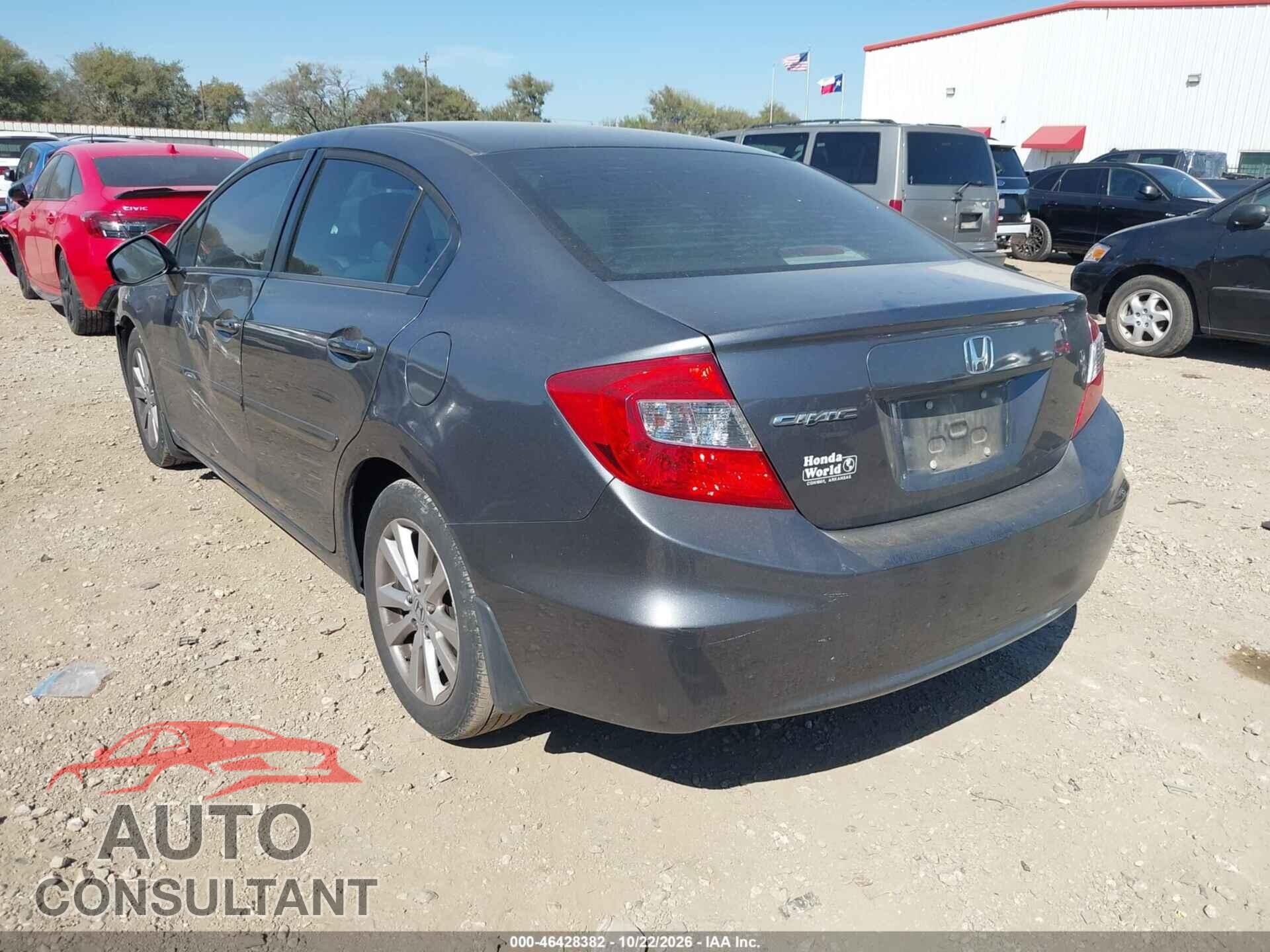 HONDA CIVIC 2012 - 19XFB2F80CE089741