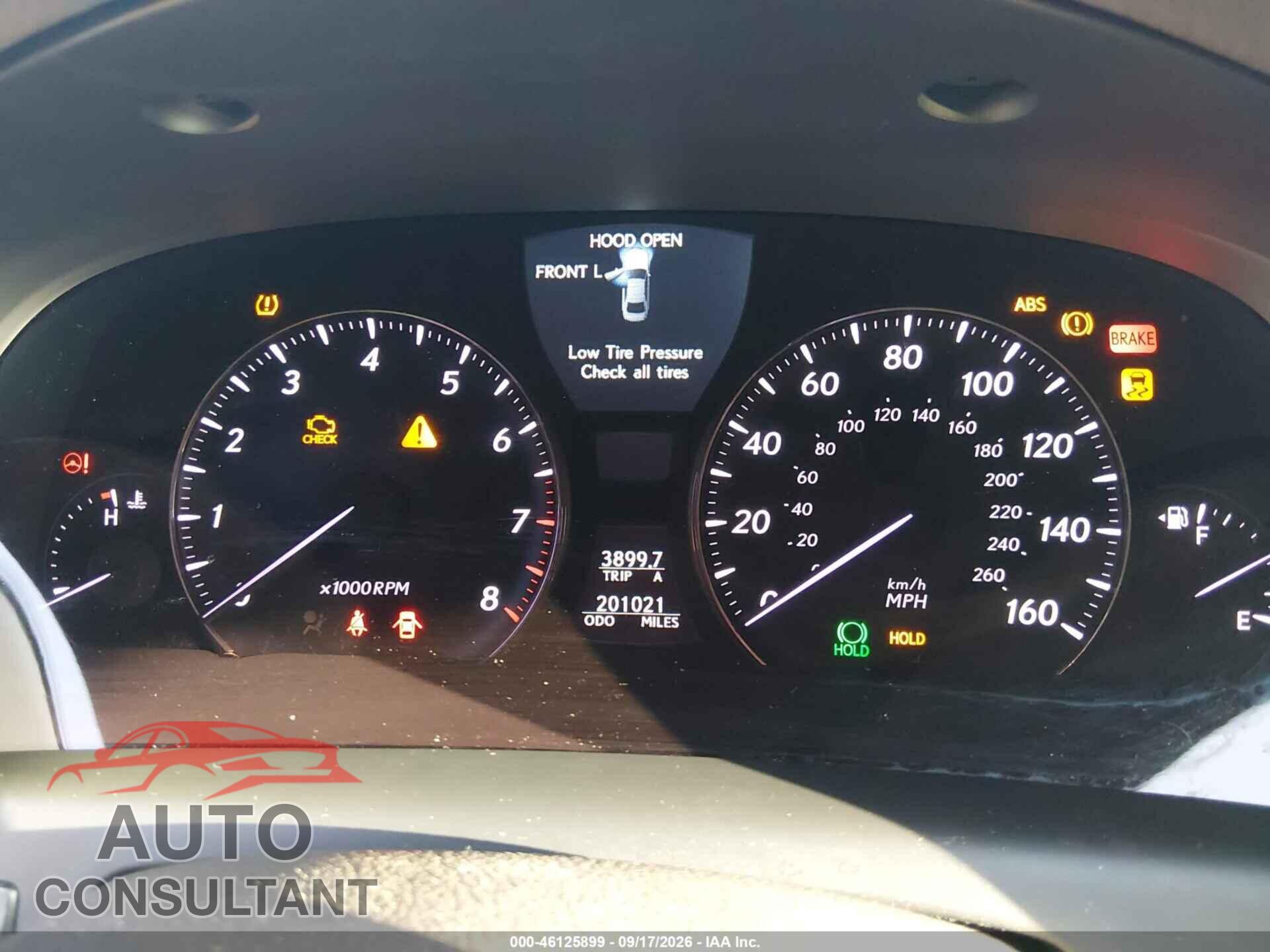 LEXUS LS 460 2010 - JTHBL5EF2A5100713