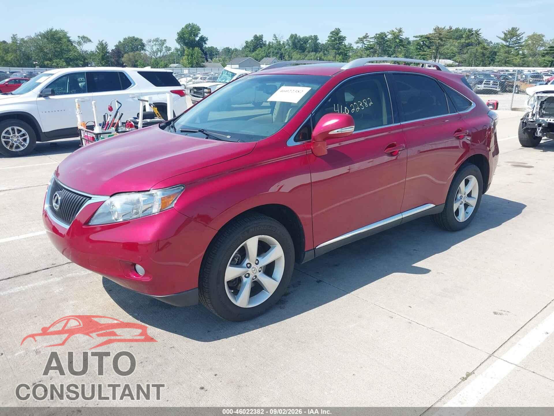 LEXUS RX 350 2010 - 2T2BK1BAXAC021438