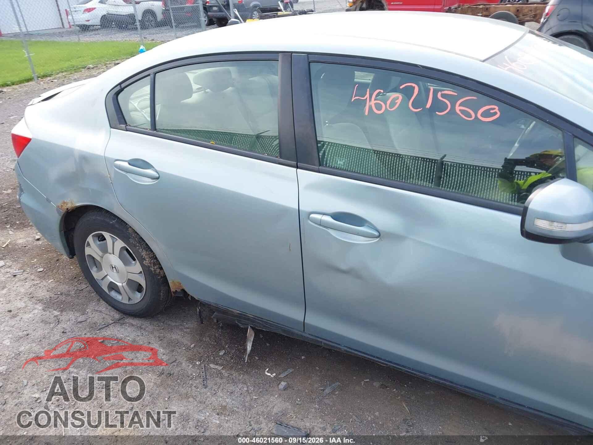 HONDA CIVIC HYBRID 2012 - JHMFB4F27CS007720