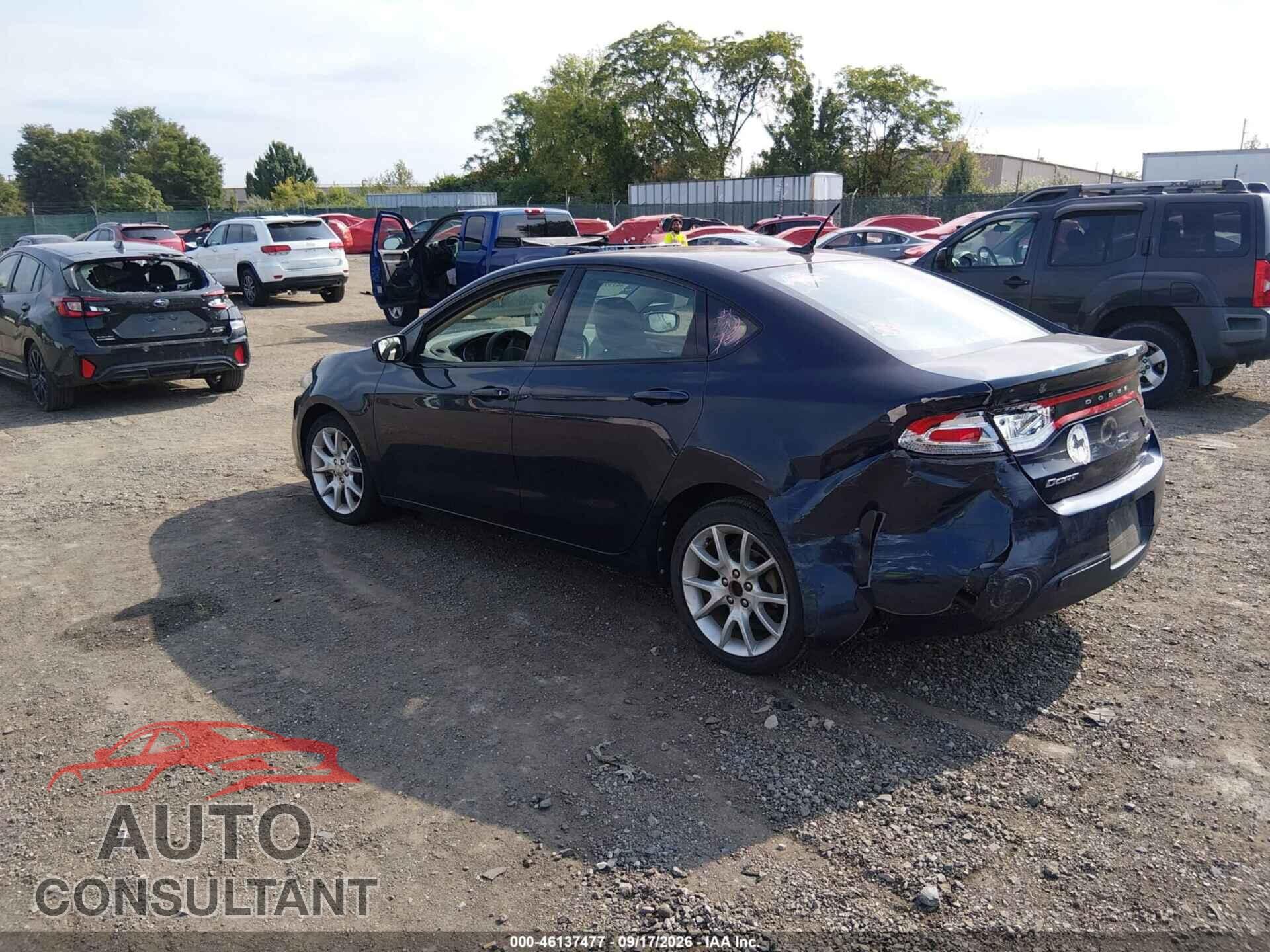 DODGE DART 2013 - 1C3CDFBA8DD106256