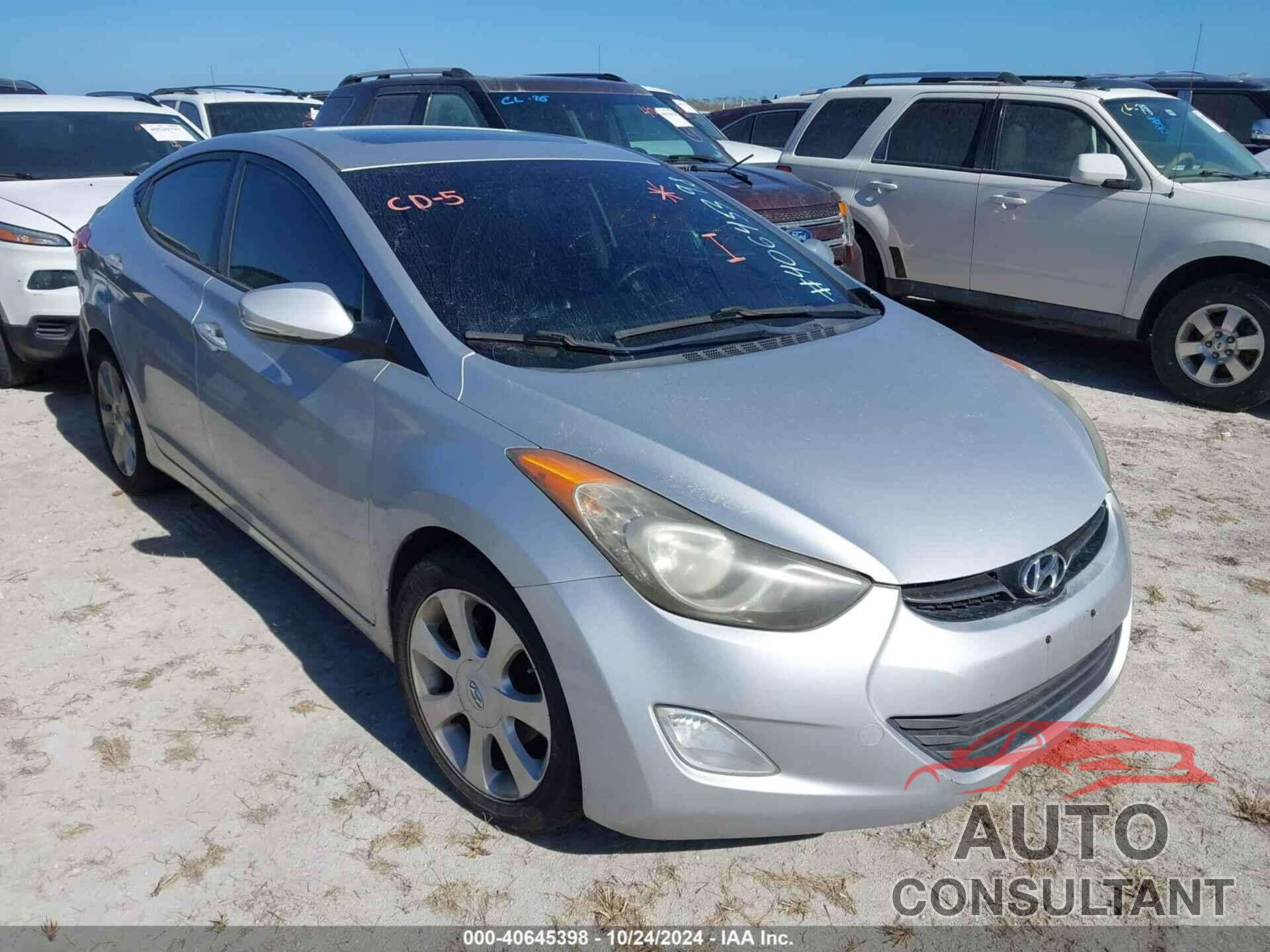 HYUNDAI ELANTRA 2012 - KMHDH4AE6CU423850