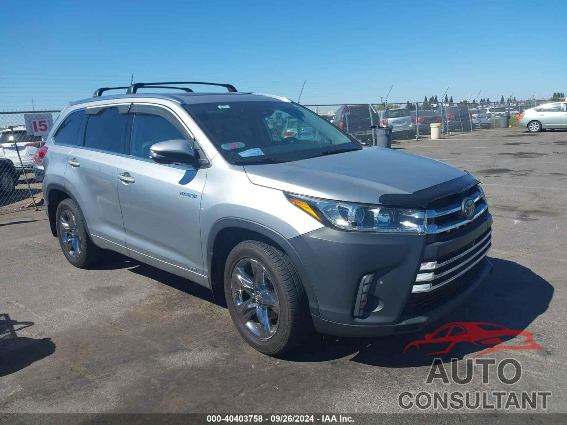 TOYOTA HIGHLANDER HYBRID 2019 - 5TDDGRFH4KS061964