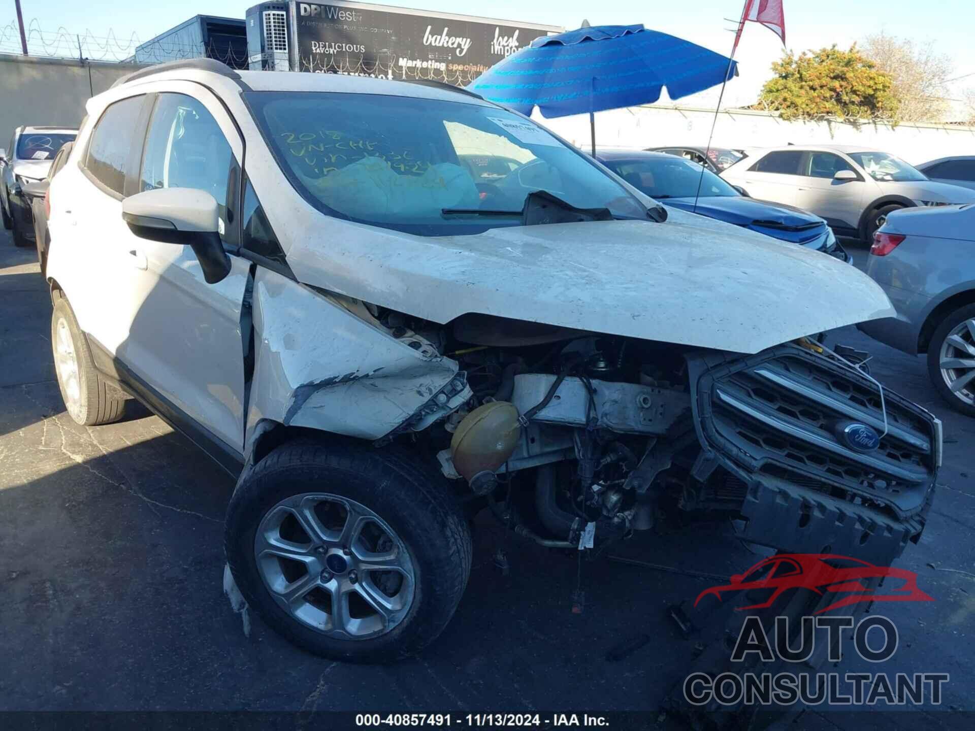 FORD ECOSPORT 2018 - MAJ3P1TE8JC161336