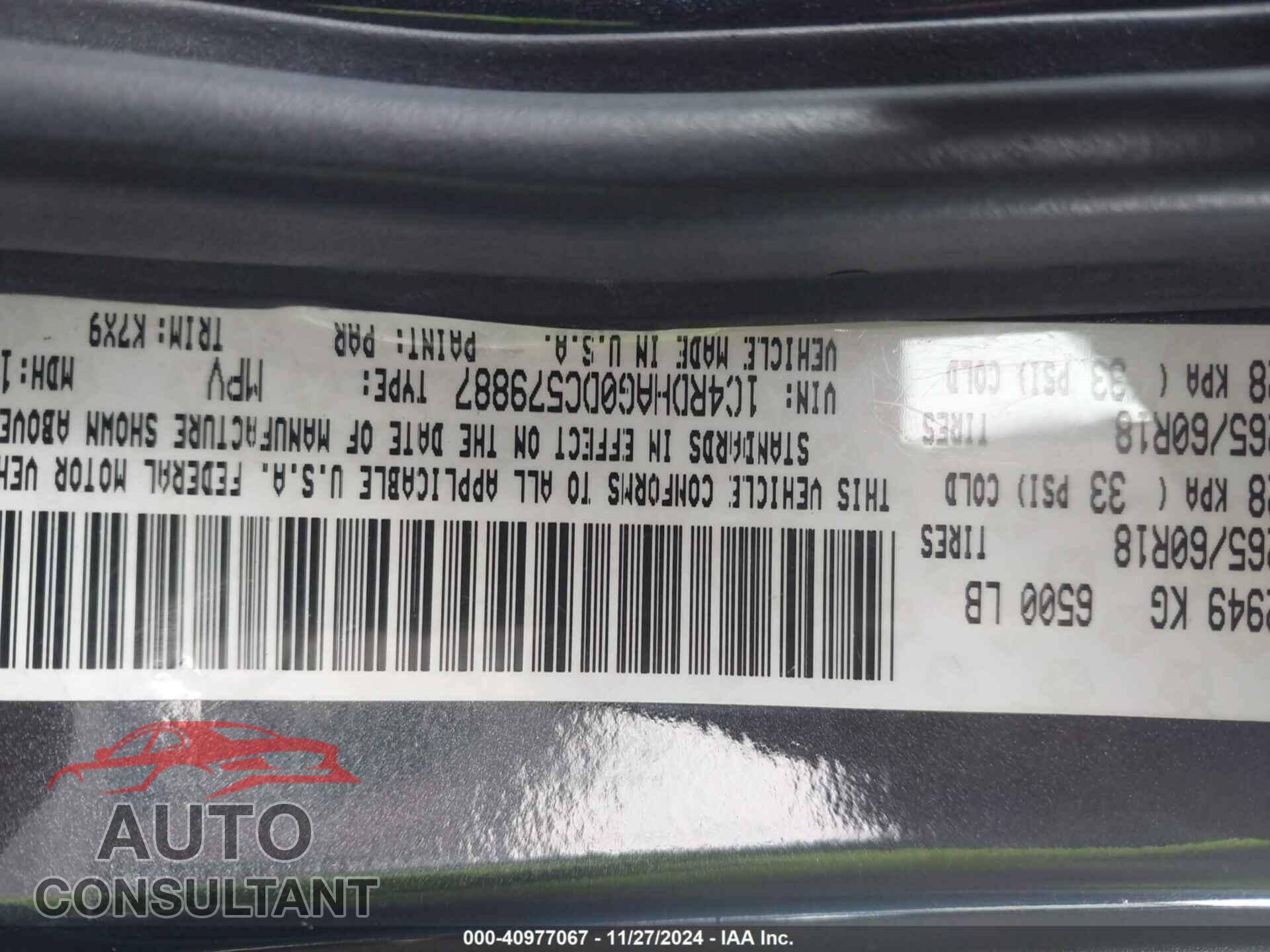 DODGE DURANGO 2013 - 1C4RDHAG0DC579887