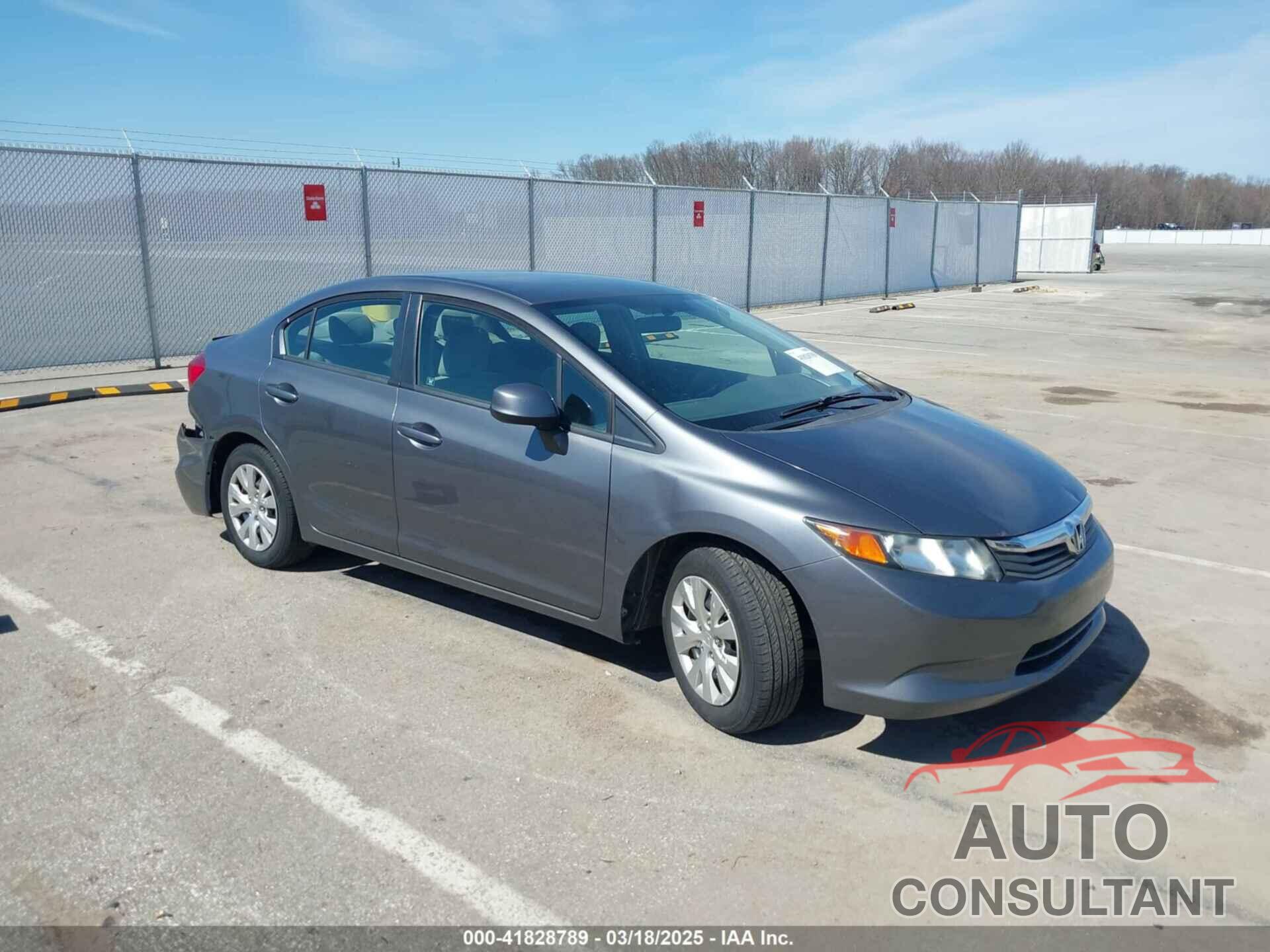 HONDA CIVIC 2012 - 19XFB2F56CE091645