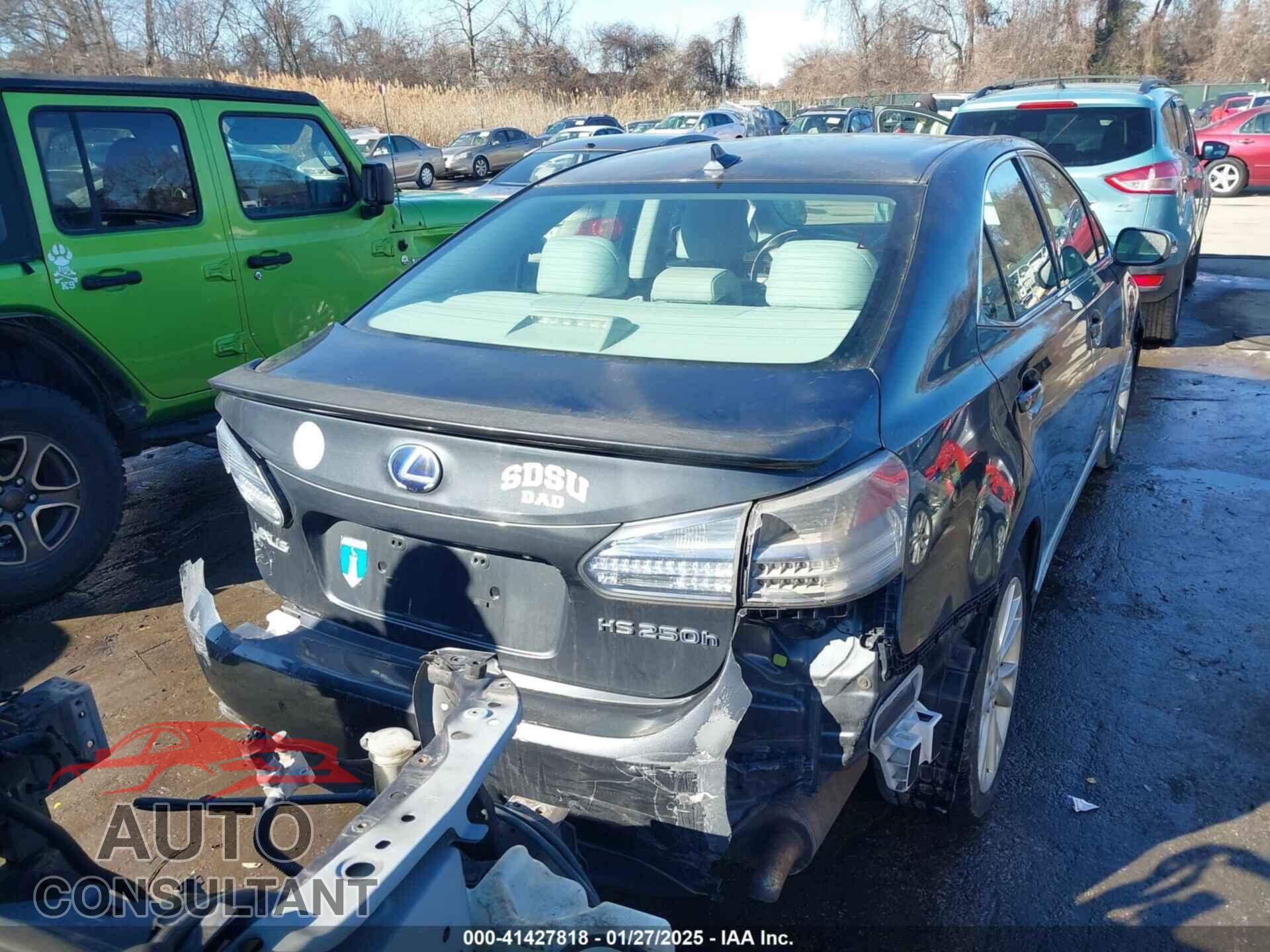 LEXUS HS 250H 2010 - JTHBB1BAXA2017424