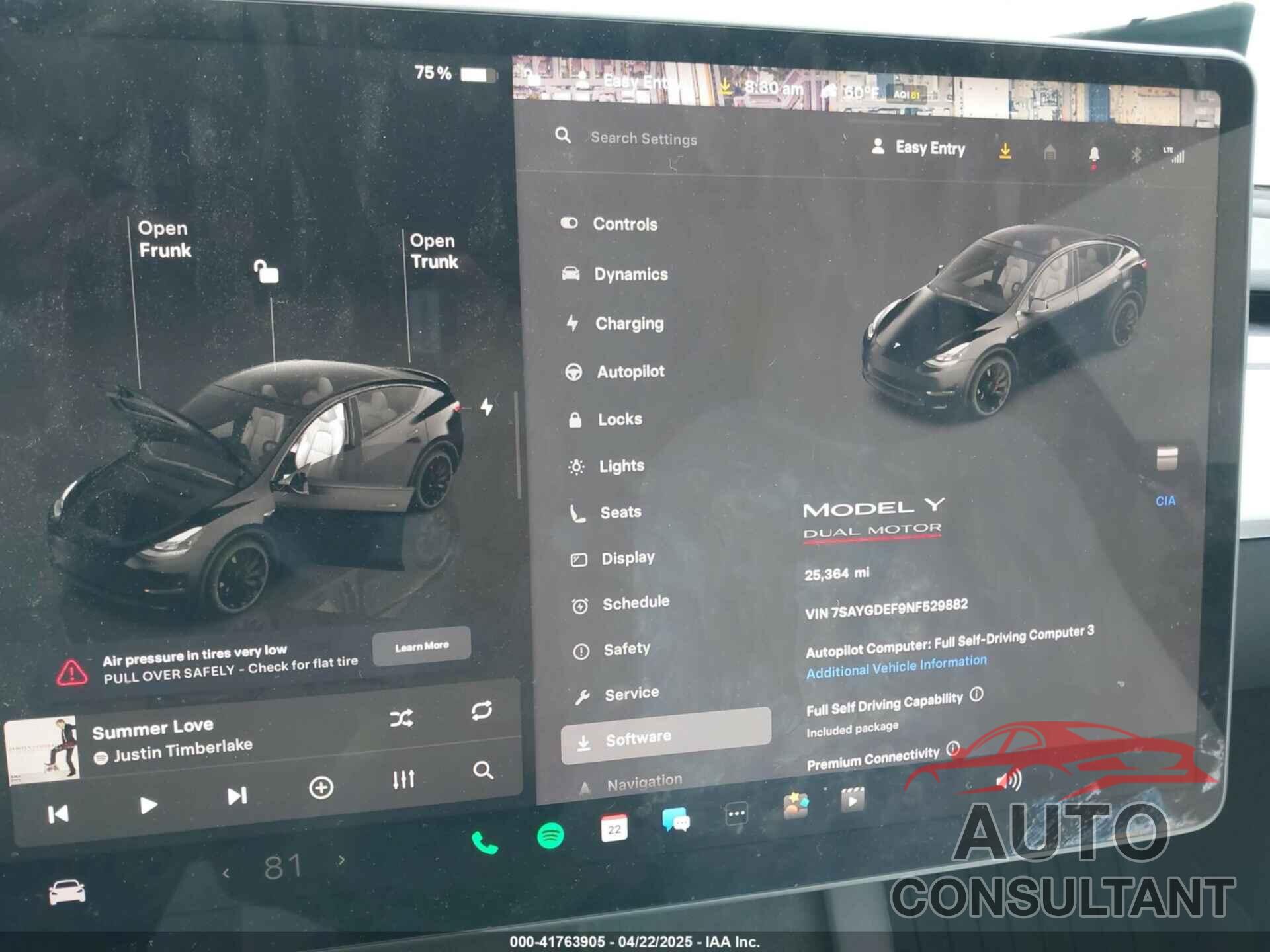 TESLA MODEL Y 2022 - 7SAYGDEF9NF529882