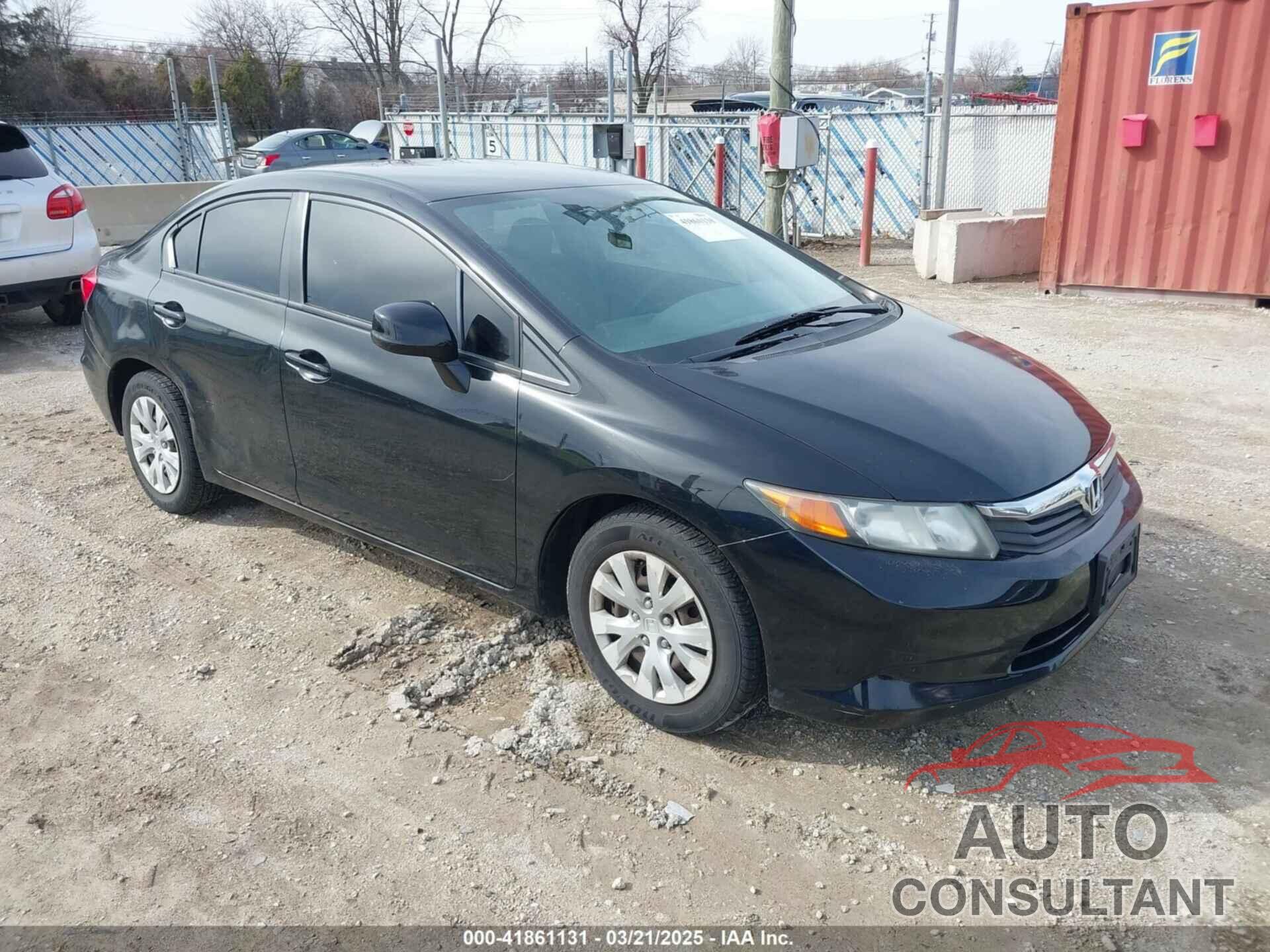 HONDA CIVIC 2012 - 19XFB2F54CE098898