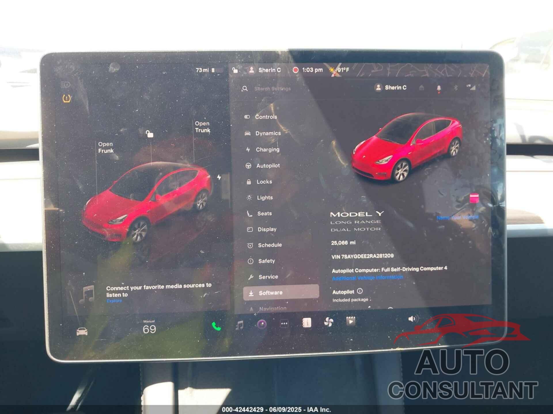 TESLA MODEL Y 2024 - 7SAYGDEE2RA281209