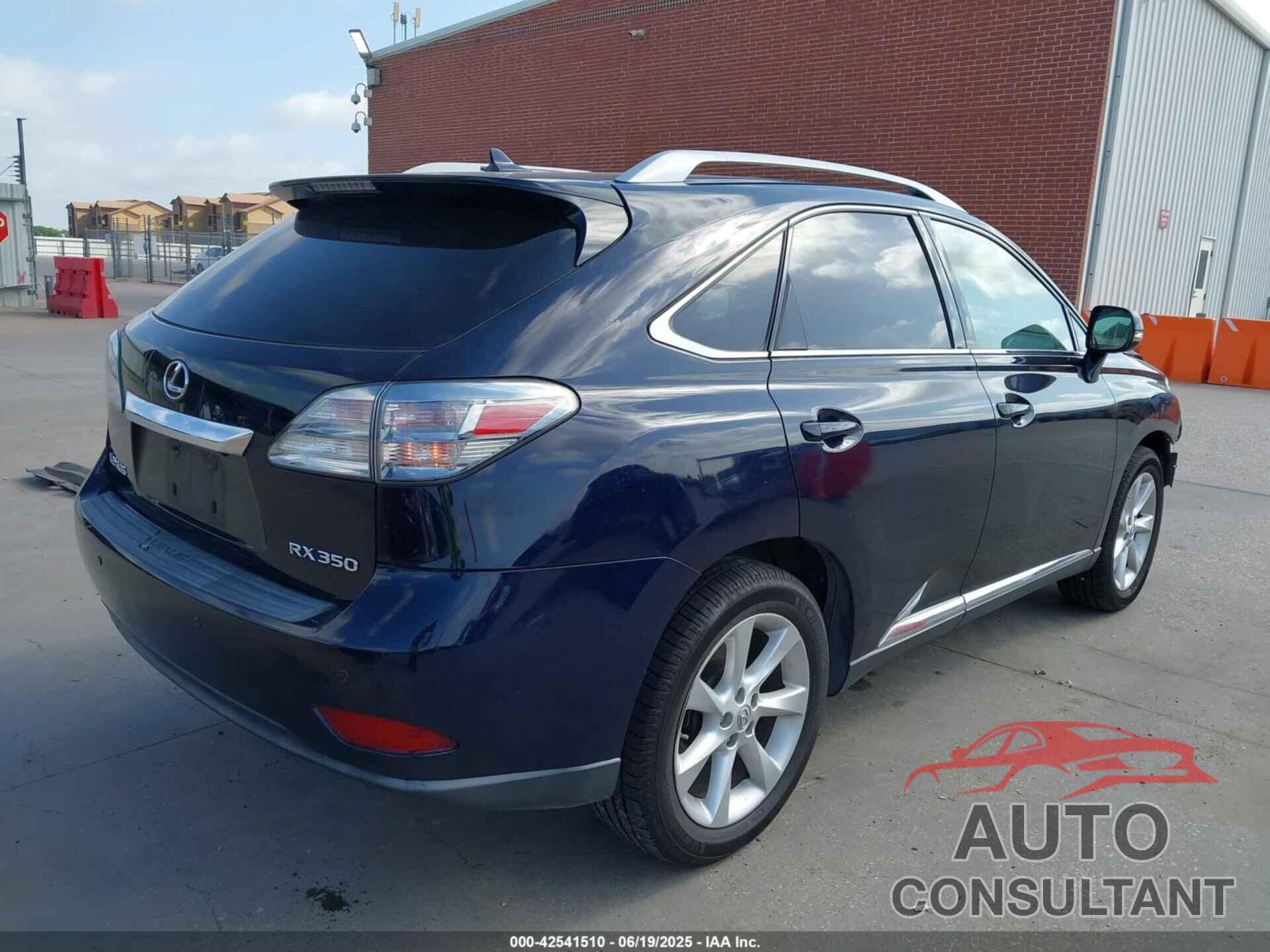 LEXUS RX 350 2010 - 2T2ZK1BA0AC011354