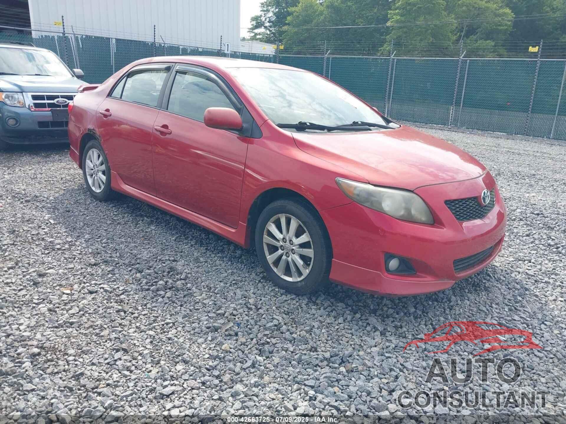 TOYOTA COROLLA 2009 - 2T1BU40E39C046683