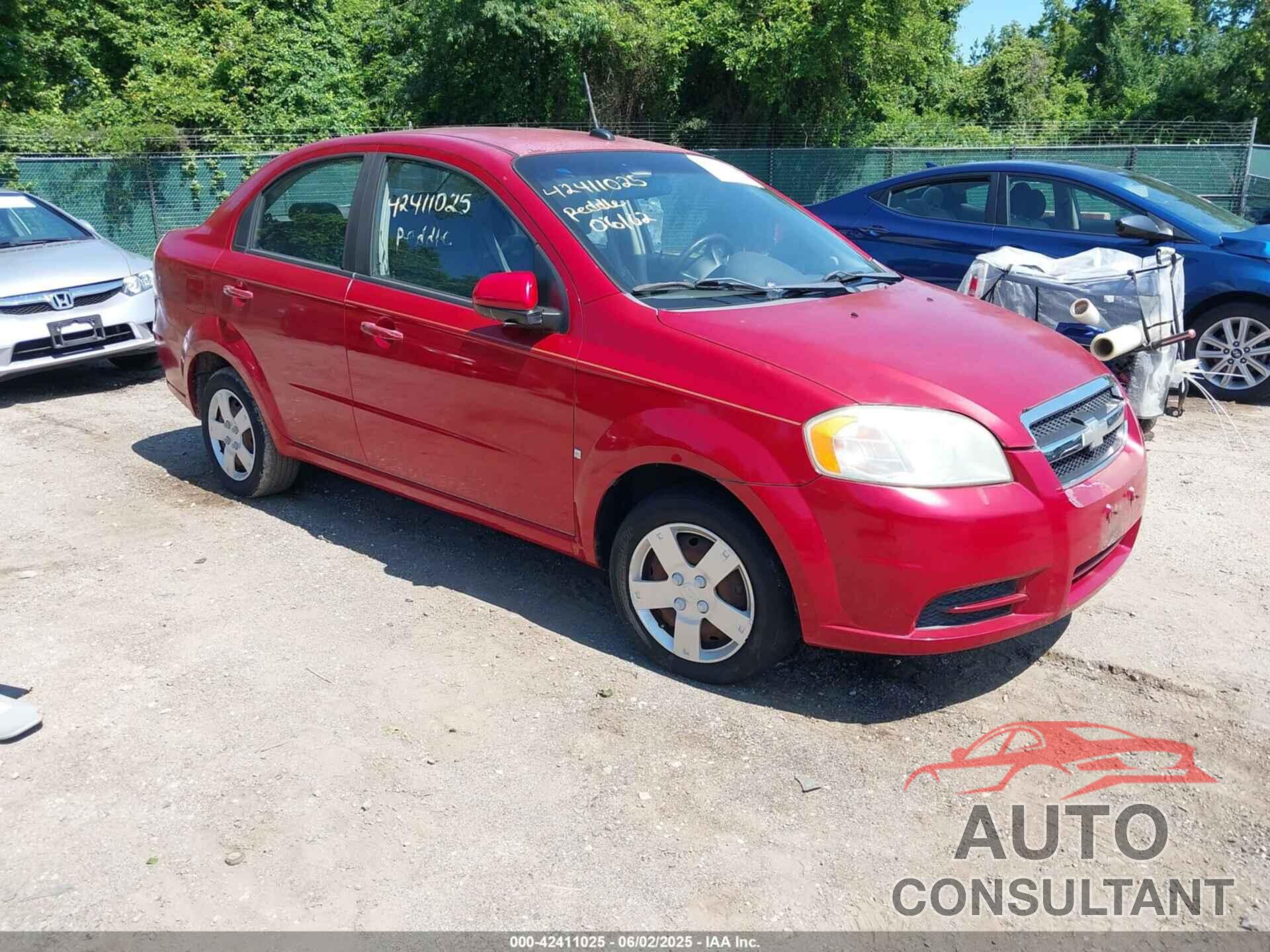 CHEVROLET AVEO 2009 - KL1TD56E09B343546