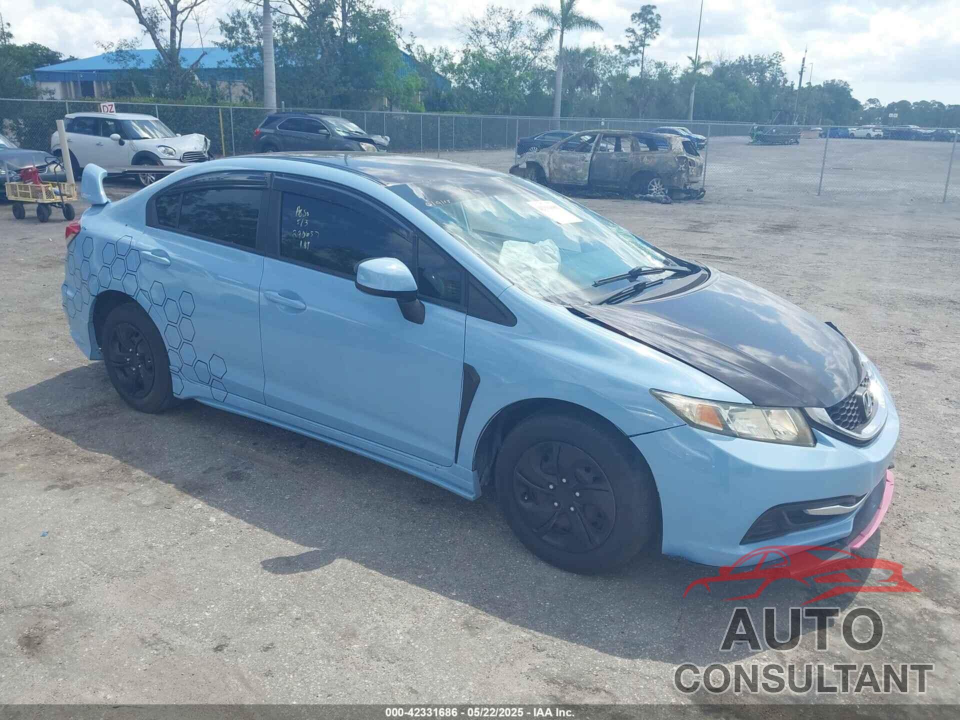 HONDA CIVIC 2013 - 19XFB2F54DE026777