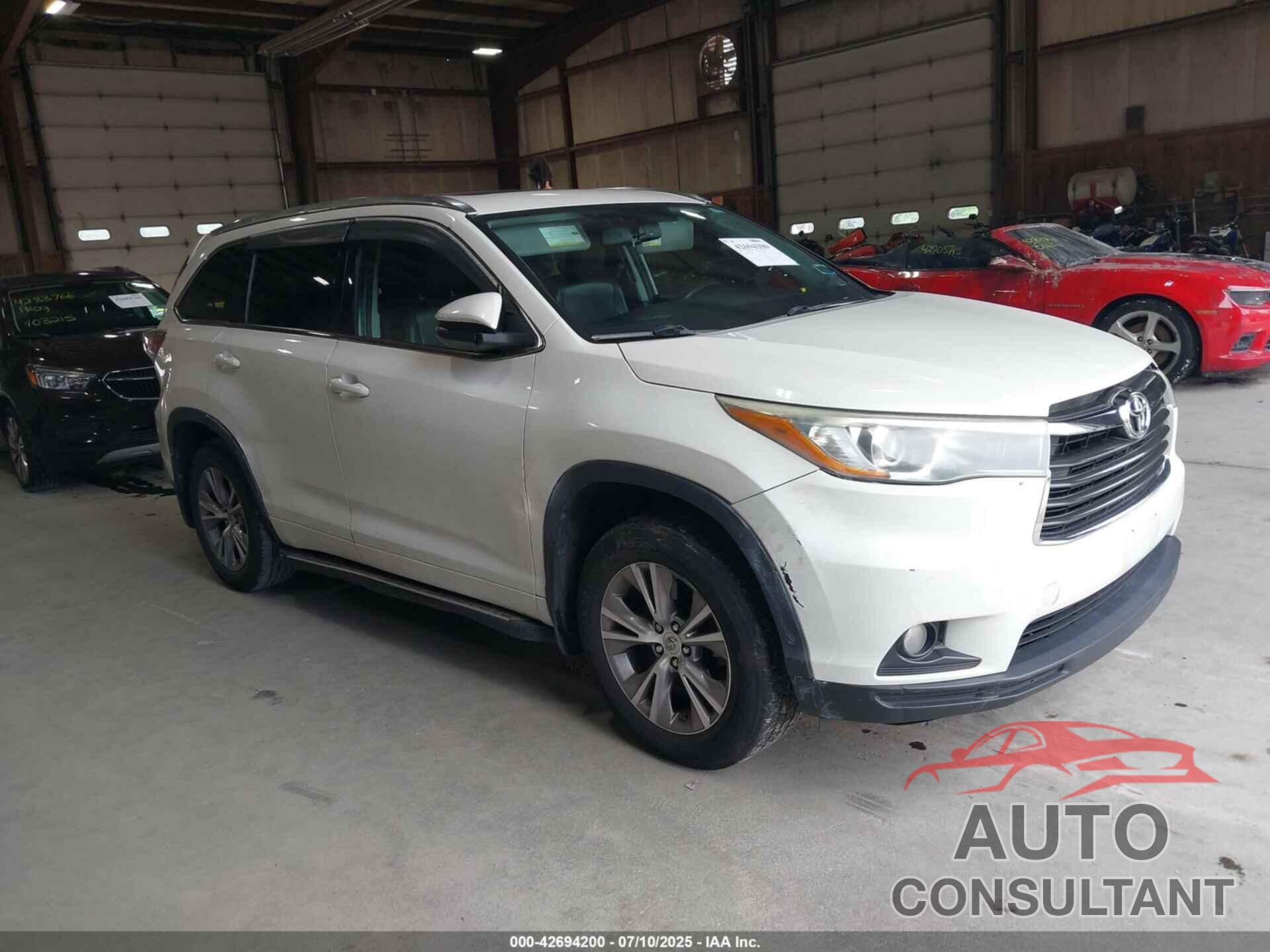 TOYOTA HIGHLANDER 2015 - 5TDJKRFH8FS093145
