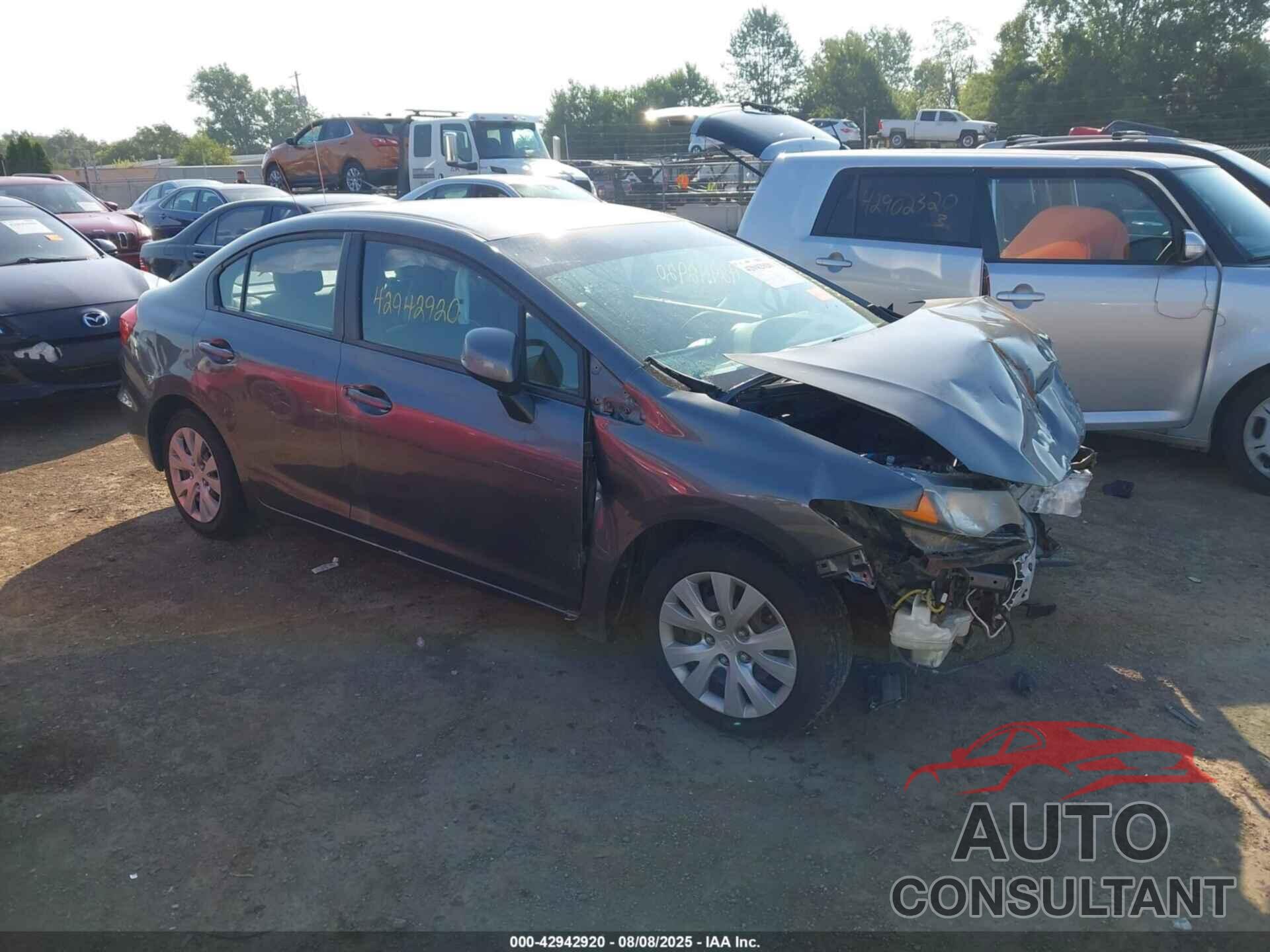 HONDA CIVIC 2012 - 19XFB2F54CE054836