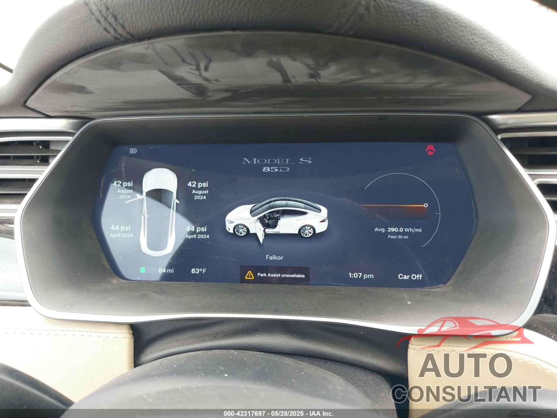 TESLA MODEL S 2015 - 5YJSA1H23FFP69765