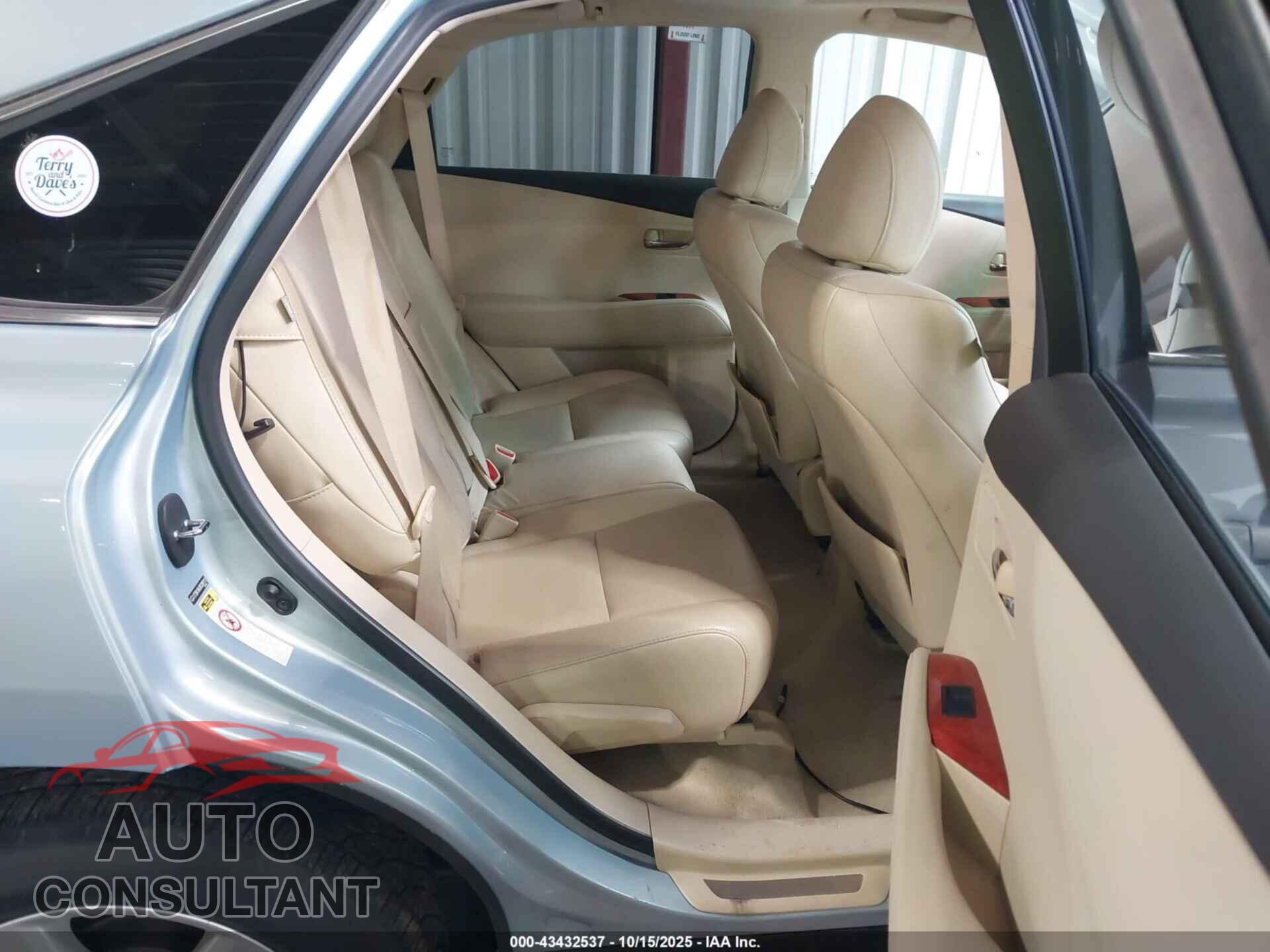 LEXUS RX 350 2011 - 2T2BK1BA3BC099111