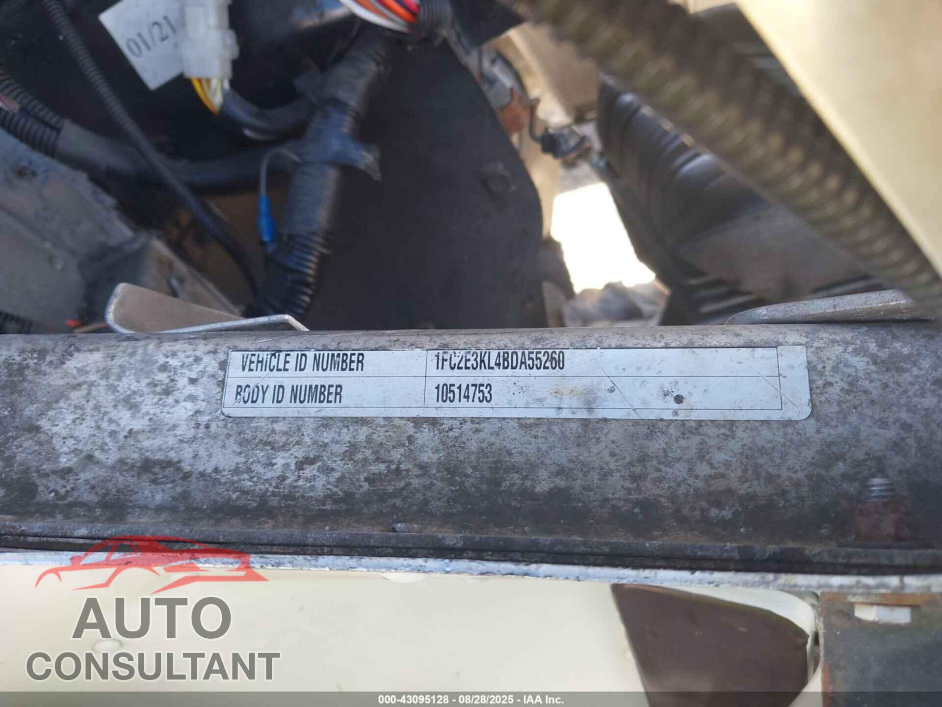 FORD E-350 STRIPPED 2011 - 1FC2E3KL4BDA55260