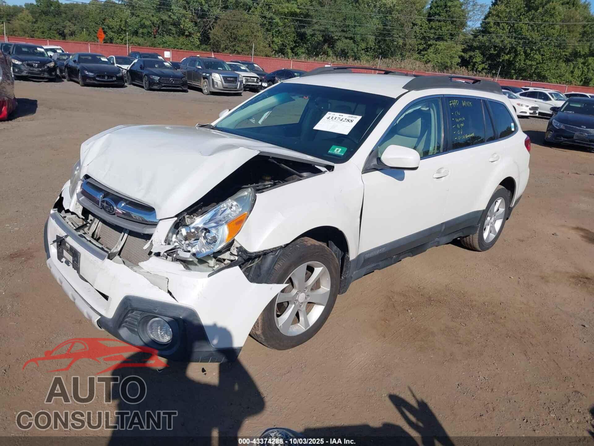 SUBARU OUTBACK 2014 - 4S4BRBCC3E3325212