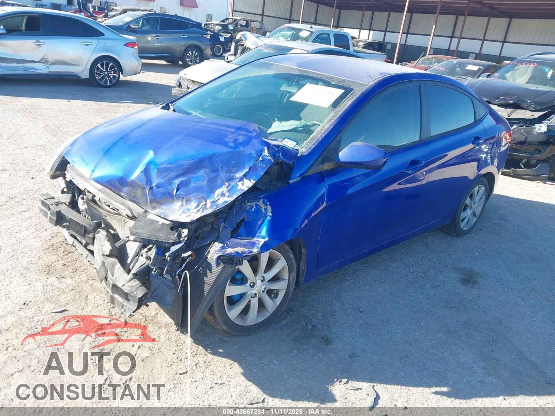 HYUNDAI ACCENT 2013 - KMHCU4AE3DU463473