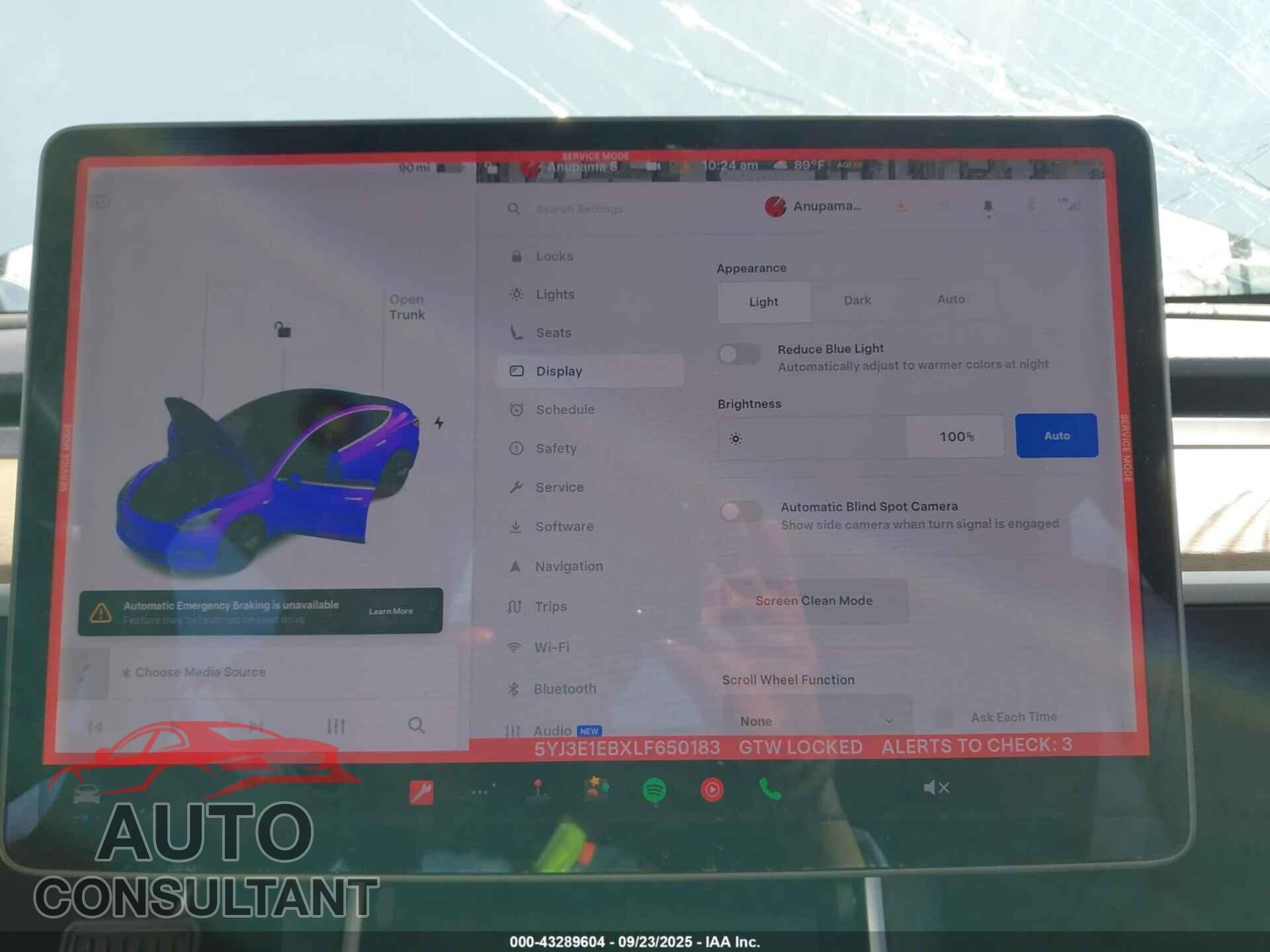 TESLA MODEL 3 2020 - 5YJ3E1EBXLF650183