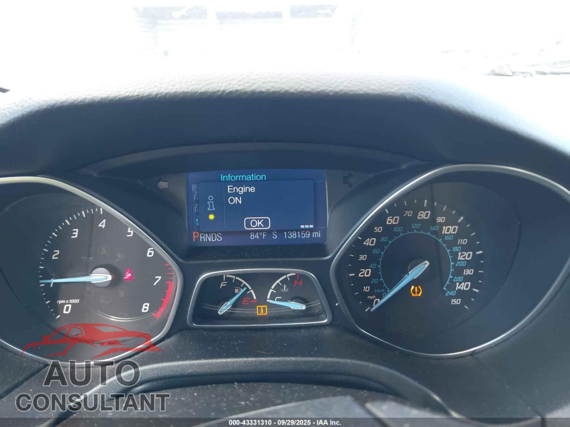 FORD FOCUS 2013 - 1FADP3F2XDL347238
