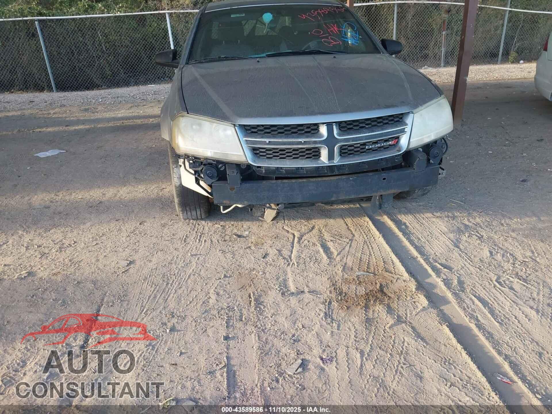 DODGE AVENGER 2013 - 1C3CDZAB8DN572145