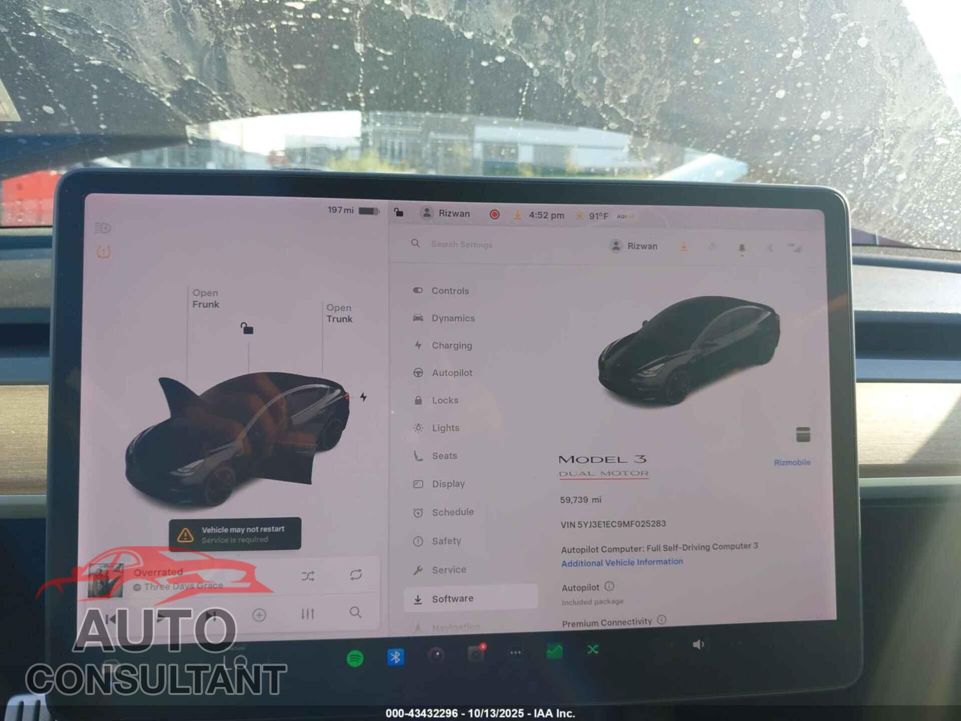TESLA MODEL 3 2021 - 5YJ3E1EC9MF025283