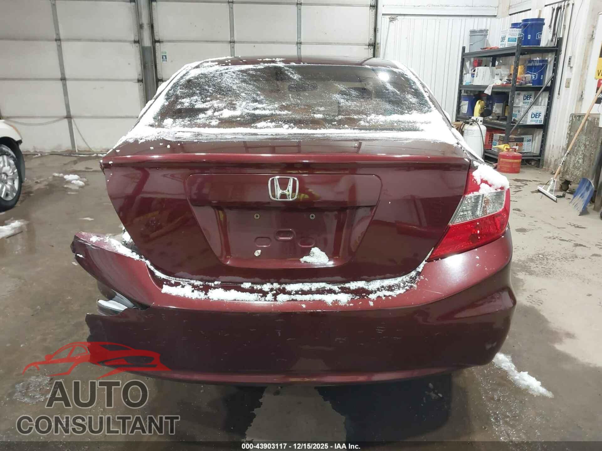 HONDA CIVIC 2012 - 19XFB2F59CE022920
