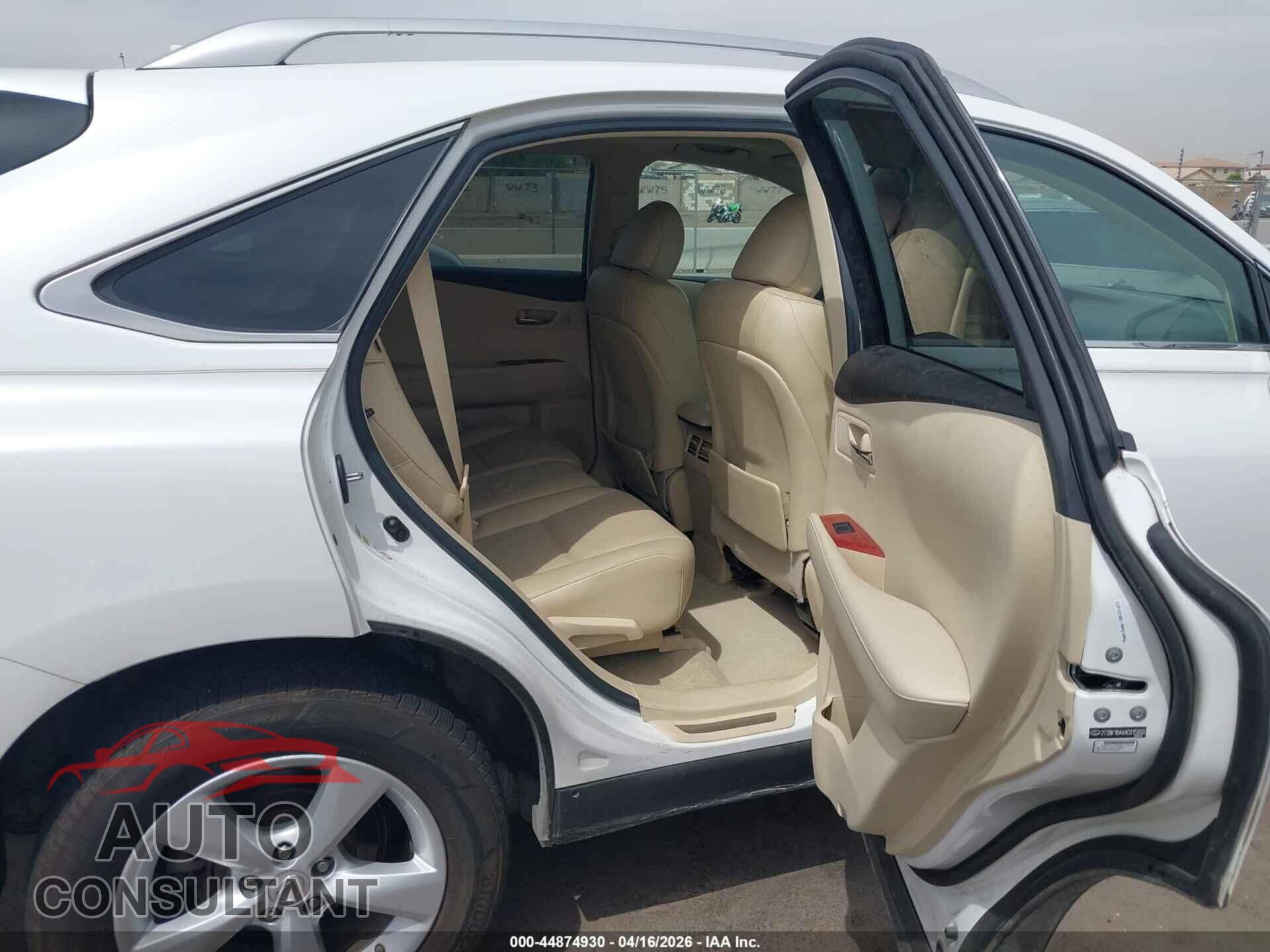 LEXUS RX 350 2010 - 2T2BK1BA4AC015800