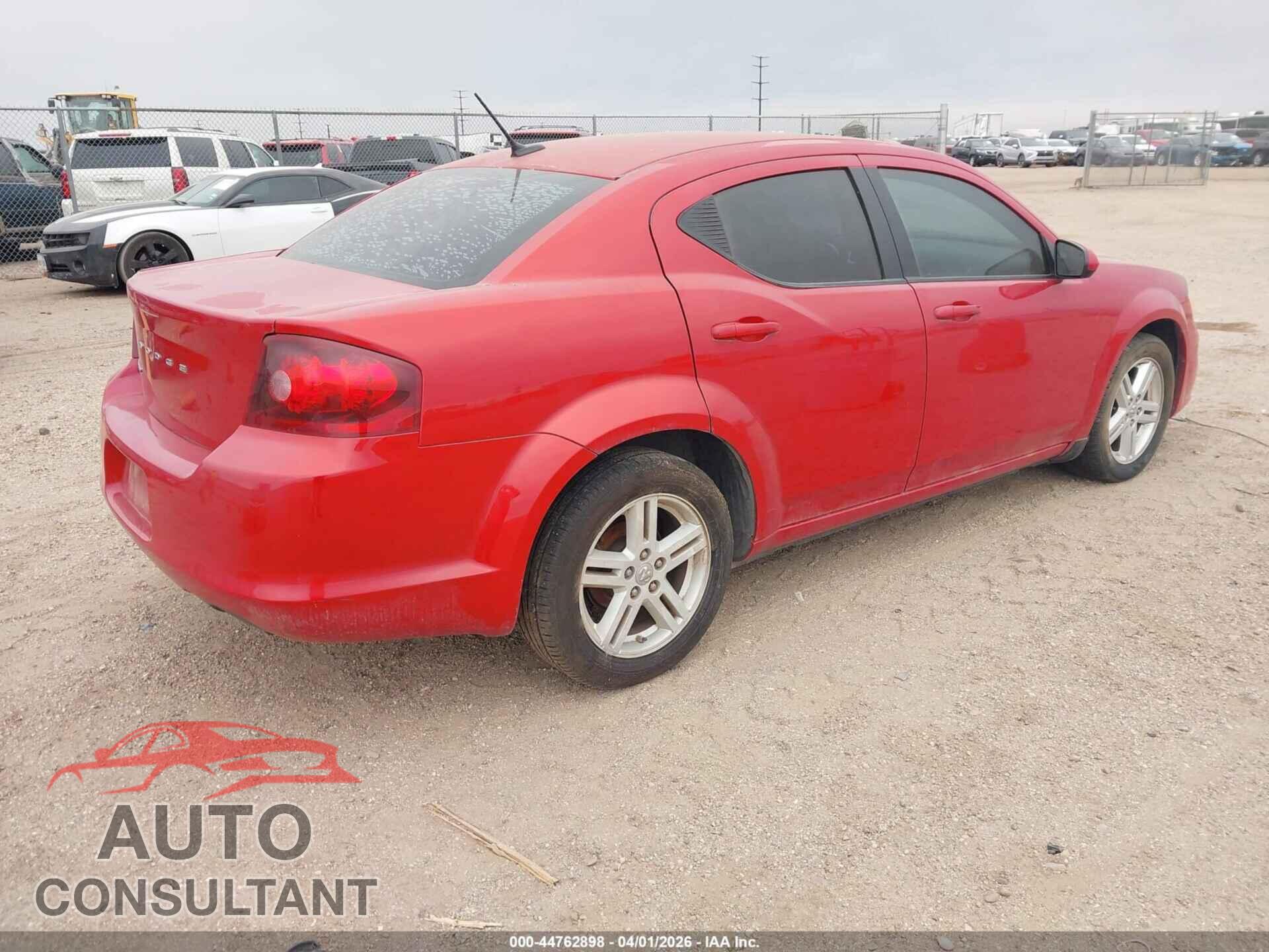 DODGE AVENGER 2011 - 1B3BD2FB2BN584880