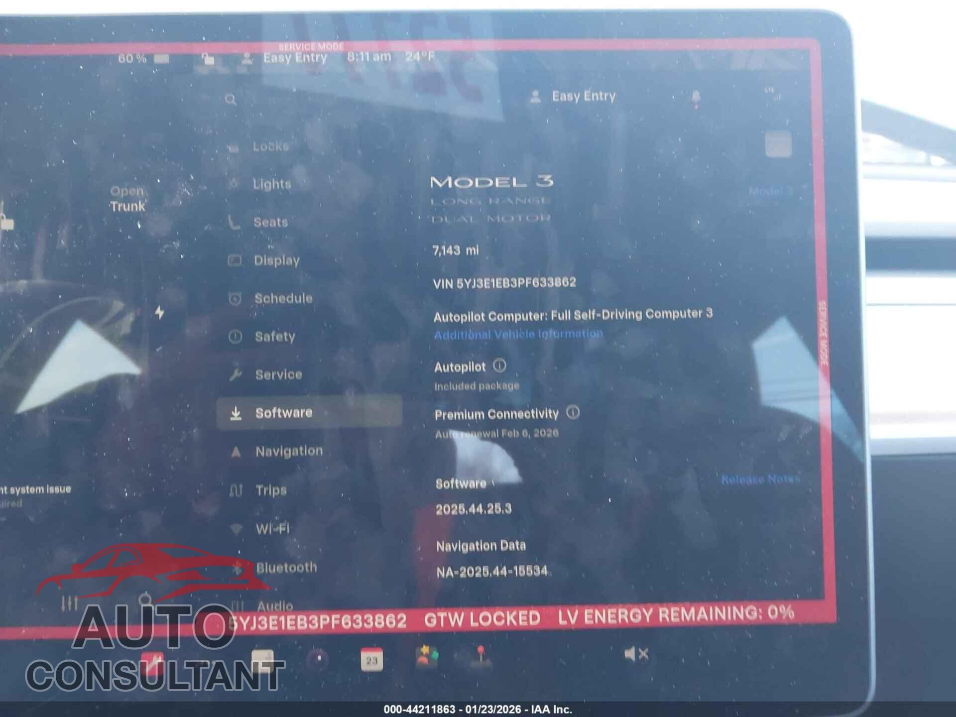 TESLA MODEL 3 2023 - 5YJ3E1EB3PF633862
