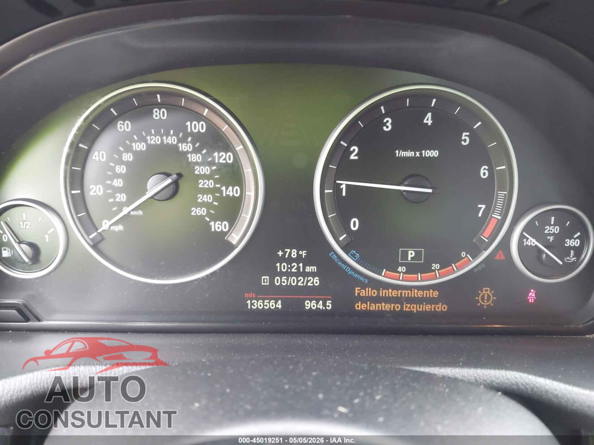 BMW X3 2014 - 5UXWX9C53E0D10136