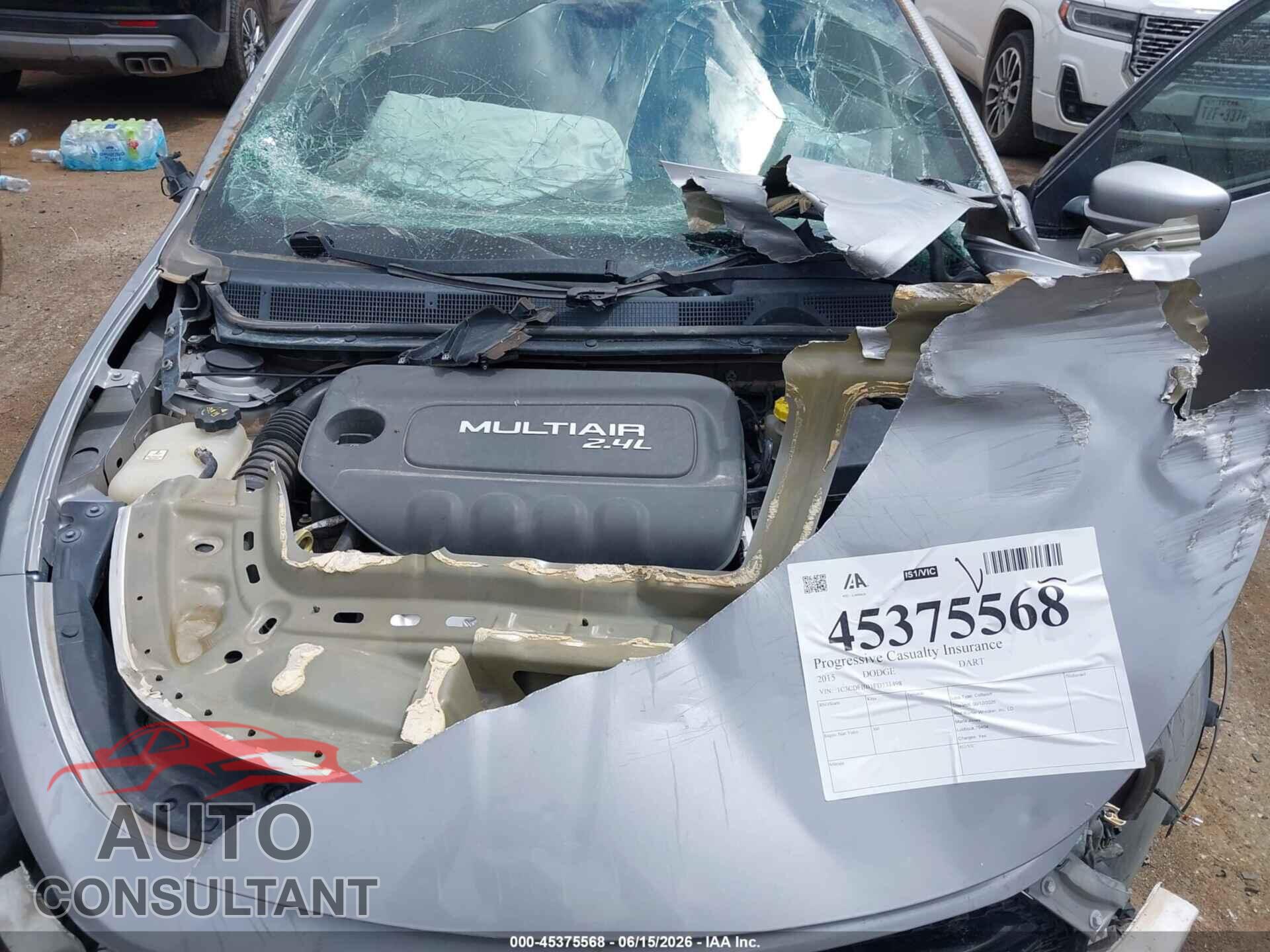 DODGE DART 2015 - 1C3CDFBB1FD331498