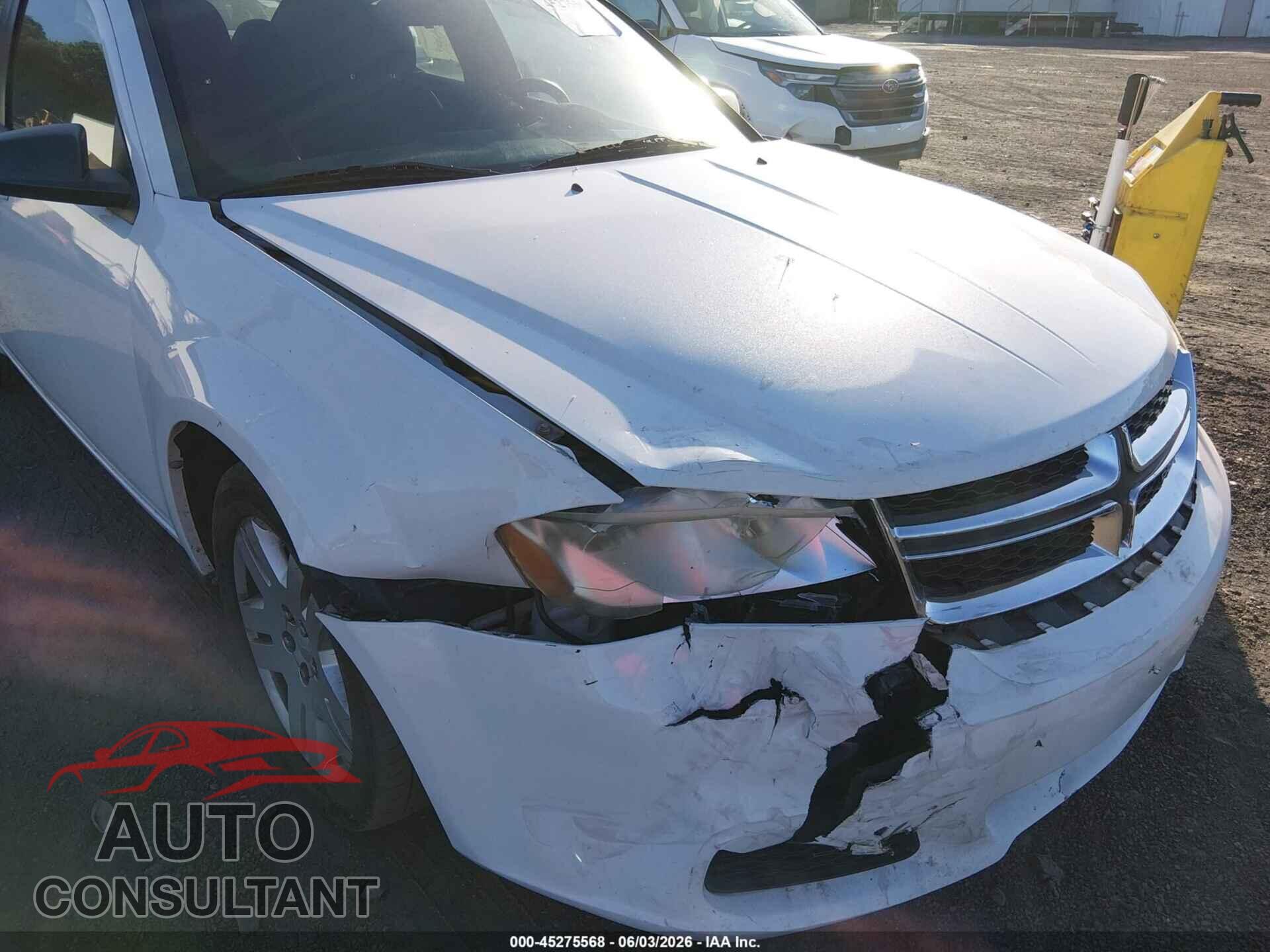 DODGE AVENGER 2013 - 1C3CDZAG9DN748664